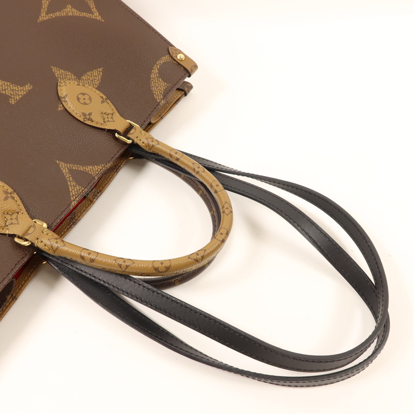 LOUIS VUITTON Monogram Giant On The Go MM金扣手挽肩背兩用袋