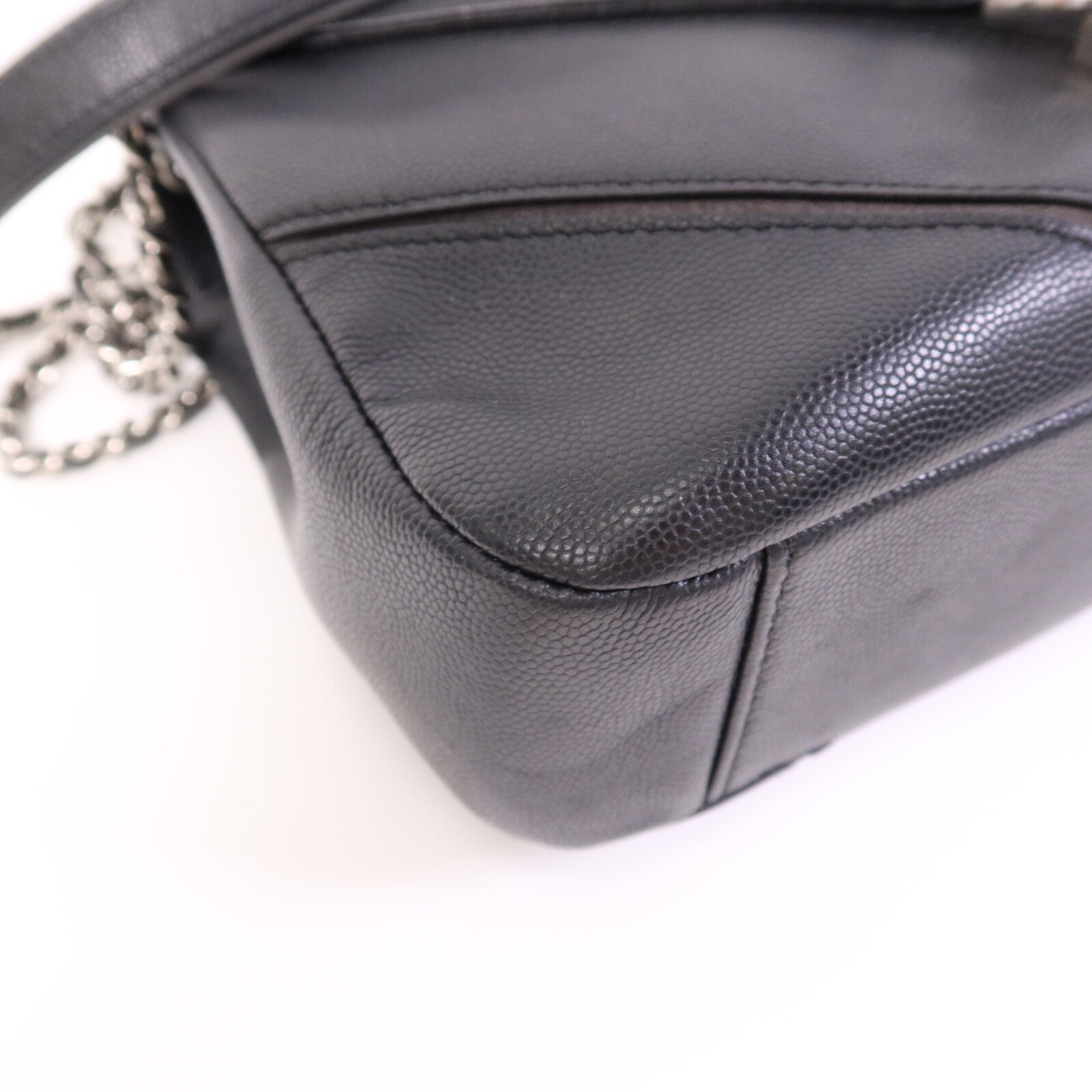 CHANEL 【激減優惠】牛皮皮革Shoulder Bag銀扣鏈帶肩背袋