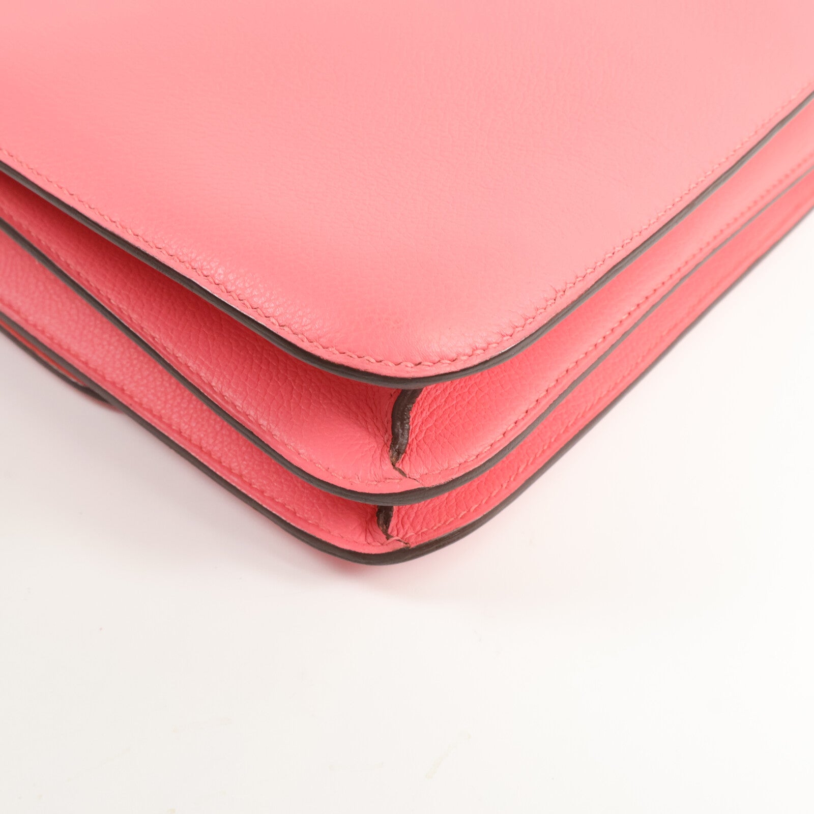 HERMES Evercolor皮革Constance 24肩背袋Rose Azalee