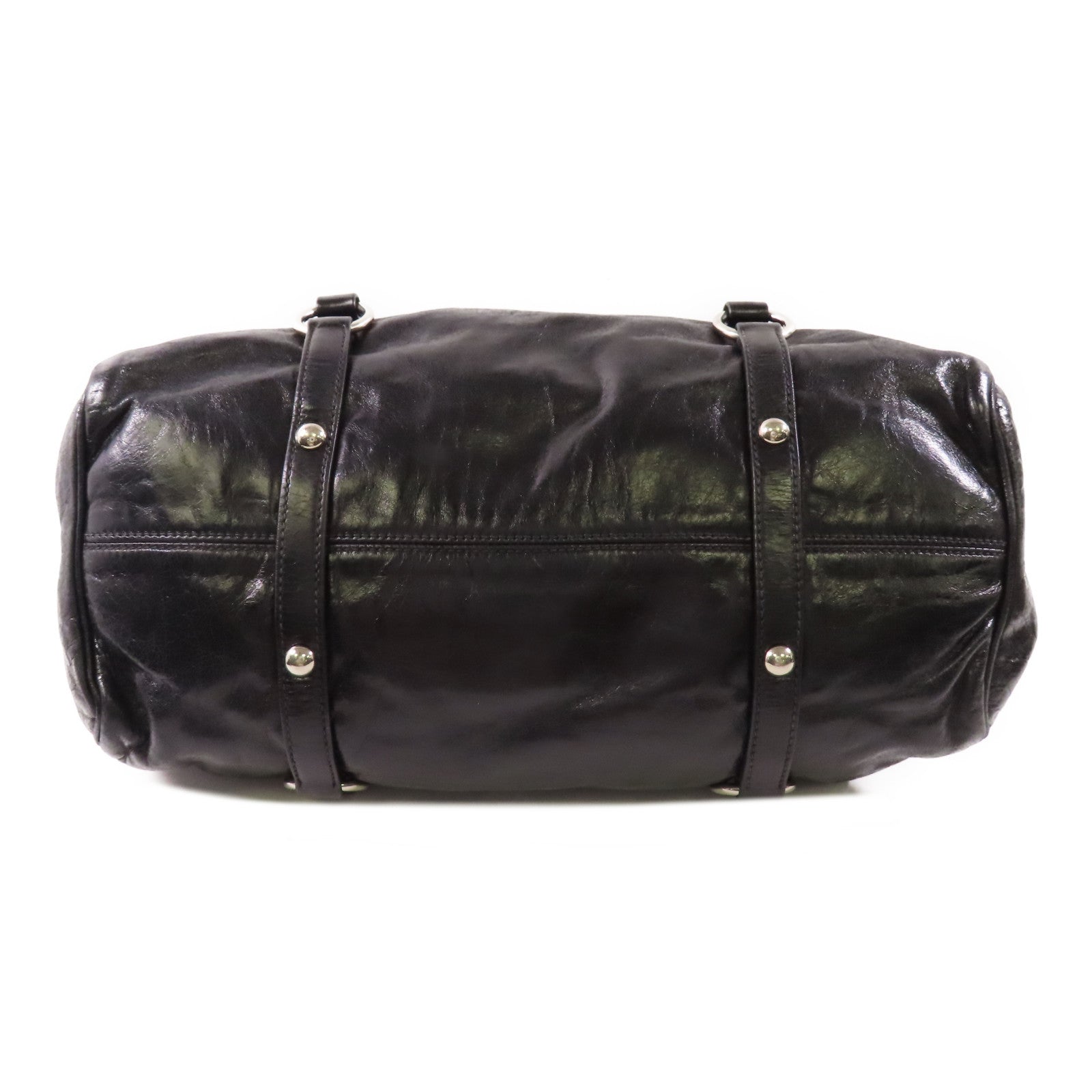 Miu Miu 牛皮皮革Shoulder Bag銀扣手挽肩背兩用袋