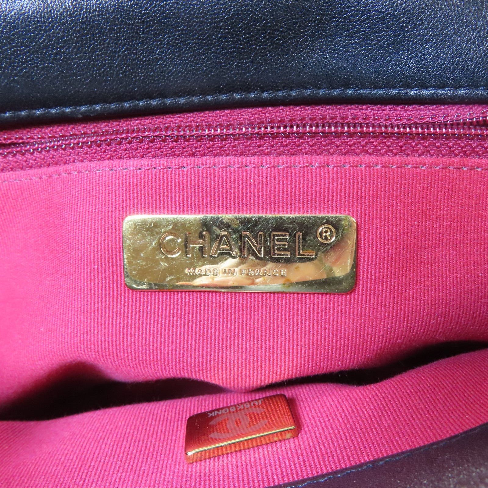 CHANEL 【激減優惠】菱格羊皮皮革C19 Large Chain Shoulder Bag金扣手挽肩背兩用袋黑色