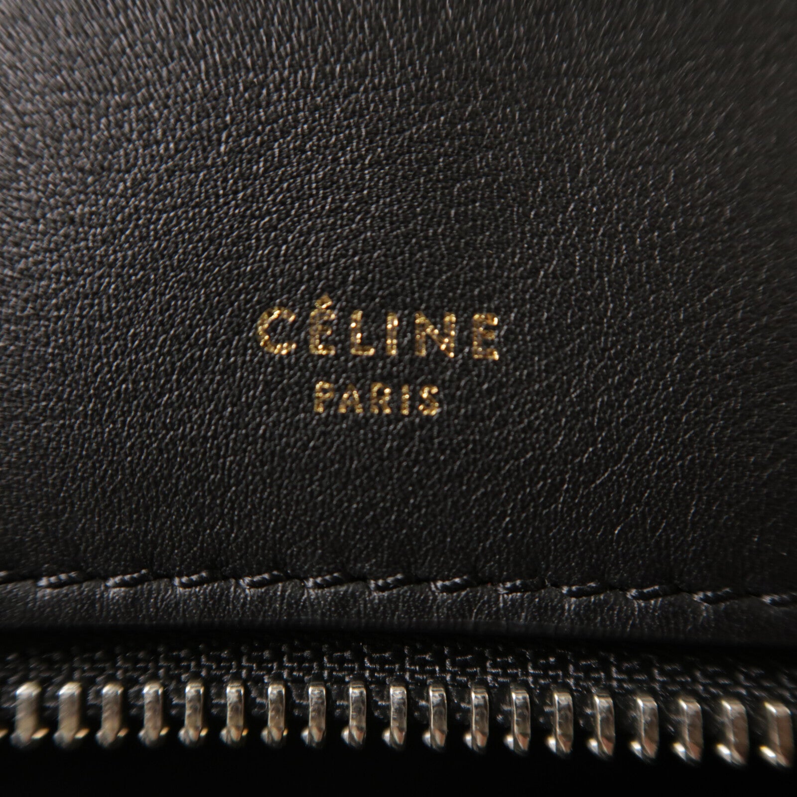 CELINE 牛皮皮革/馬毛Edge Bag手挽袋