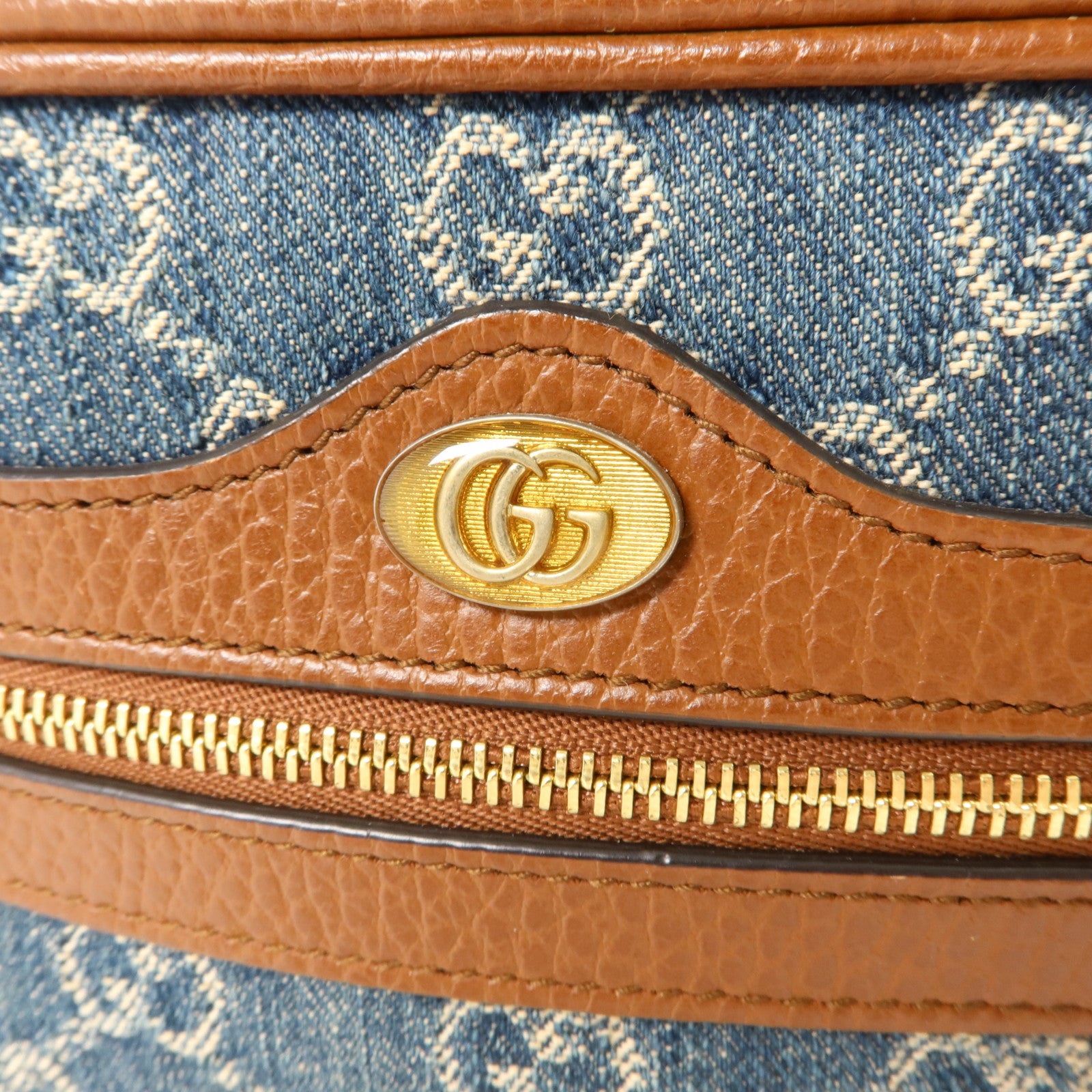 GUCCI GG Jacquard Denim Ophidia GG Mini Bag肩背袋