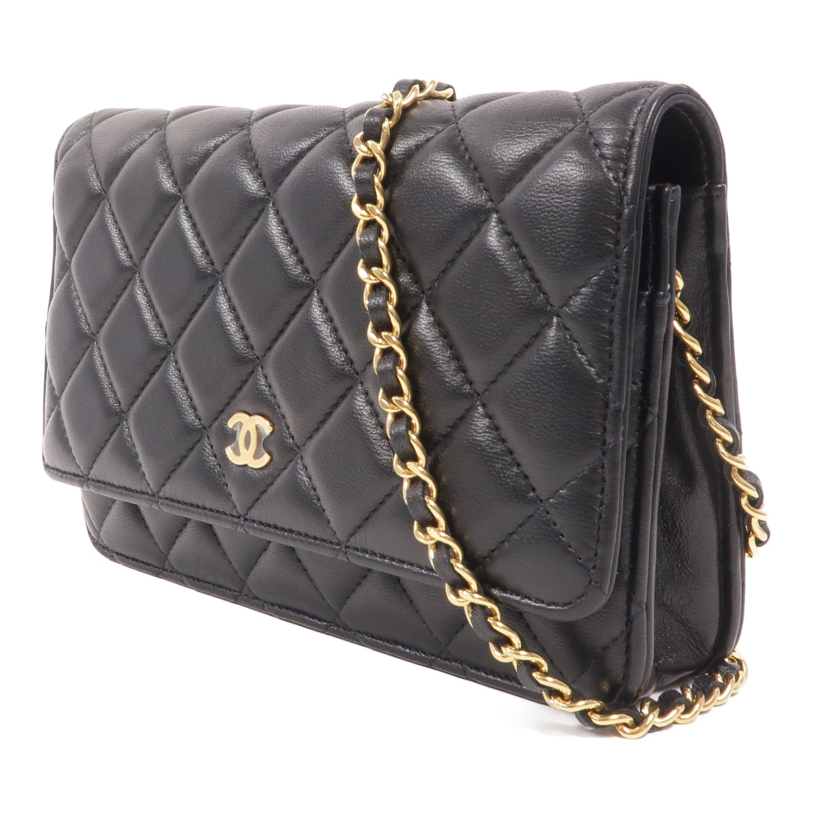 CHANEL 羊皮皮革Wallet On Chain鏈帶肩背袋