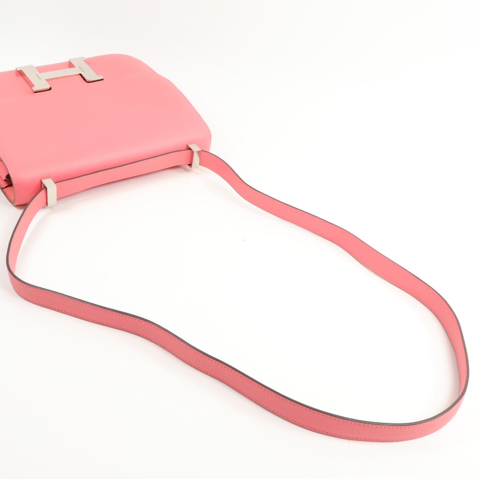 HERMES Evercolor皮革Constance 24肩背袋Rose Azalee