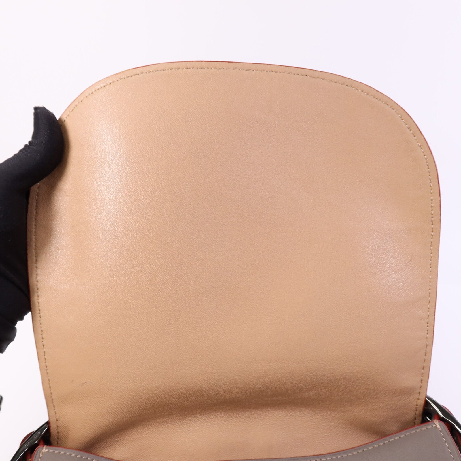 COACH 牛皮皮革Shoulder Bag銀扣肩背袋