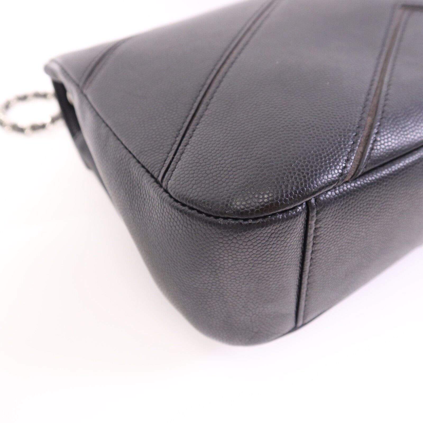 CHANEL 【激減優惠】牛皮皮革Shoulder Bag銀扣鏈帶肩背袋