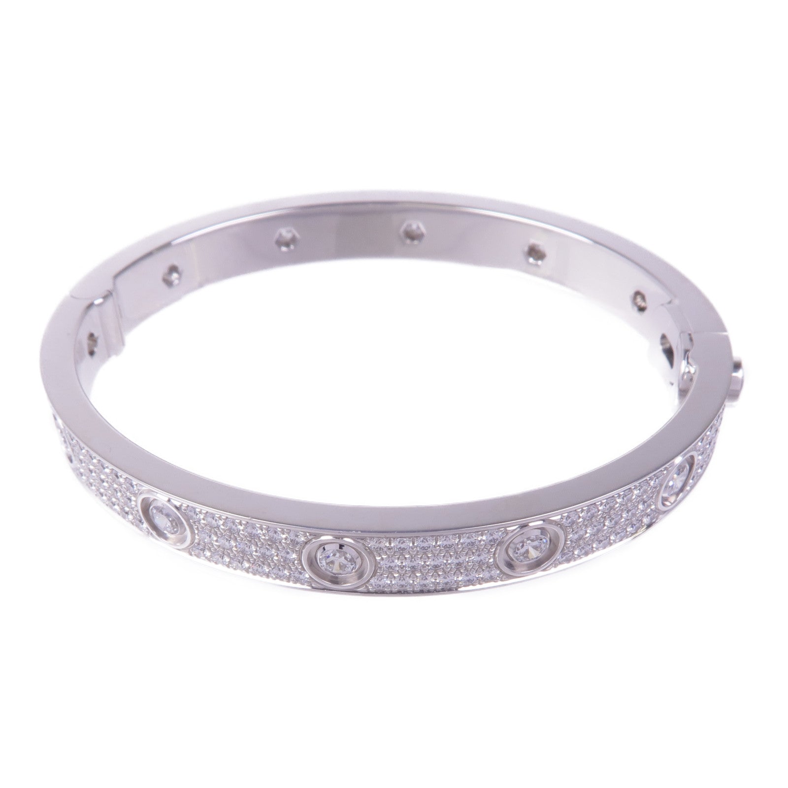 CARTIER 18K白金Diamond Love Bracelet鑽石手鏈Cartier#16