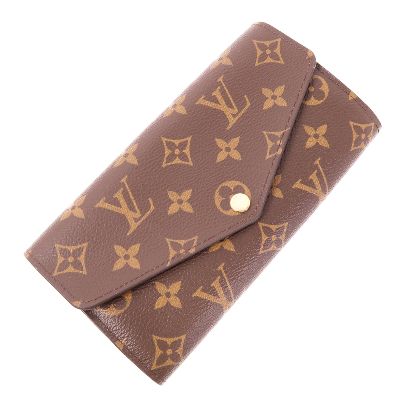 LOUIS VUITTON Monogram Sarah Wallet金扣長錢包