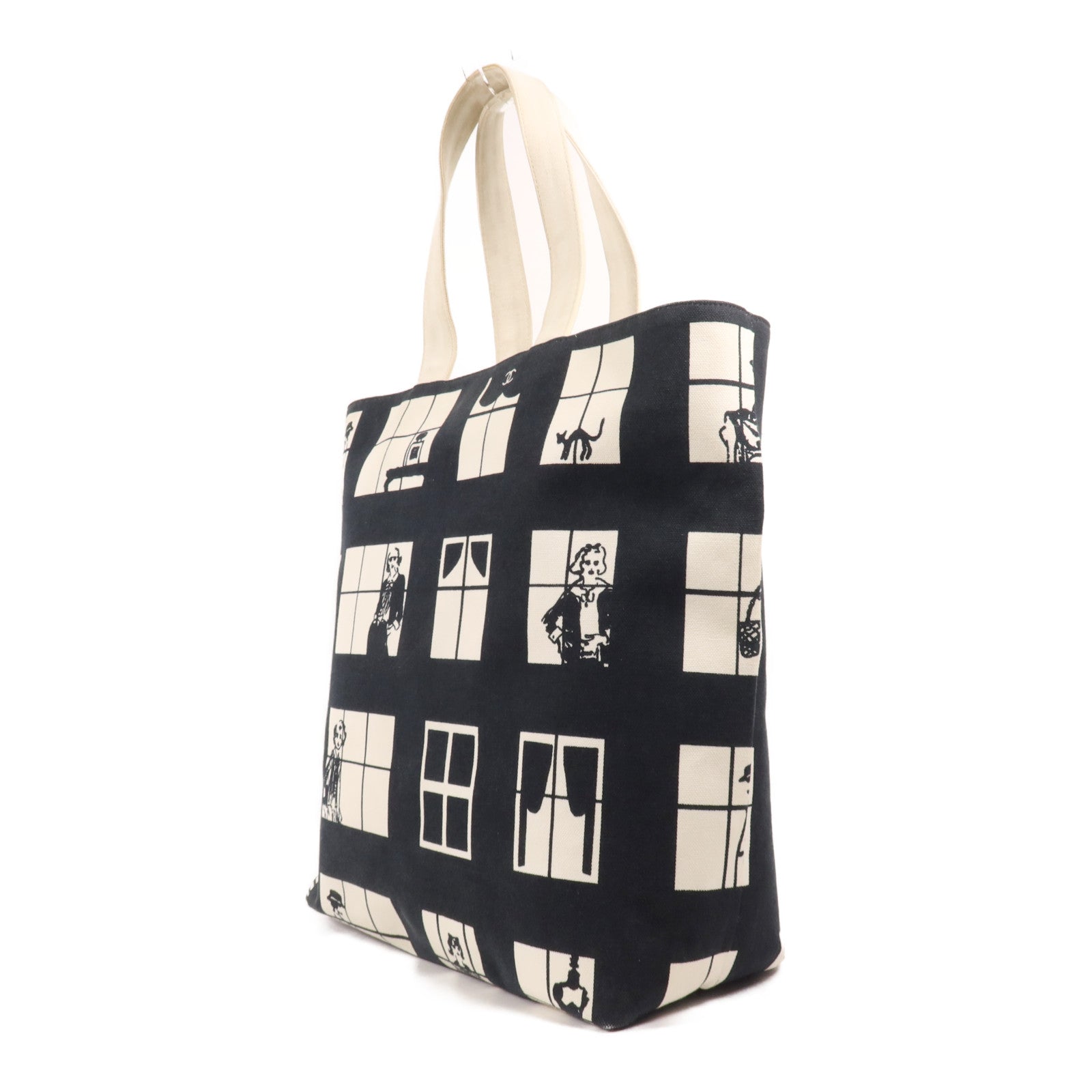 CHANEL 帆布Tote Bag金扣手挽袋