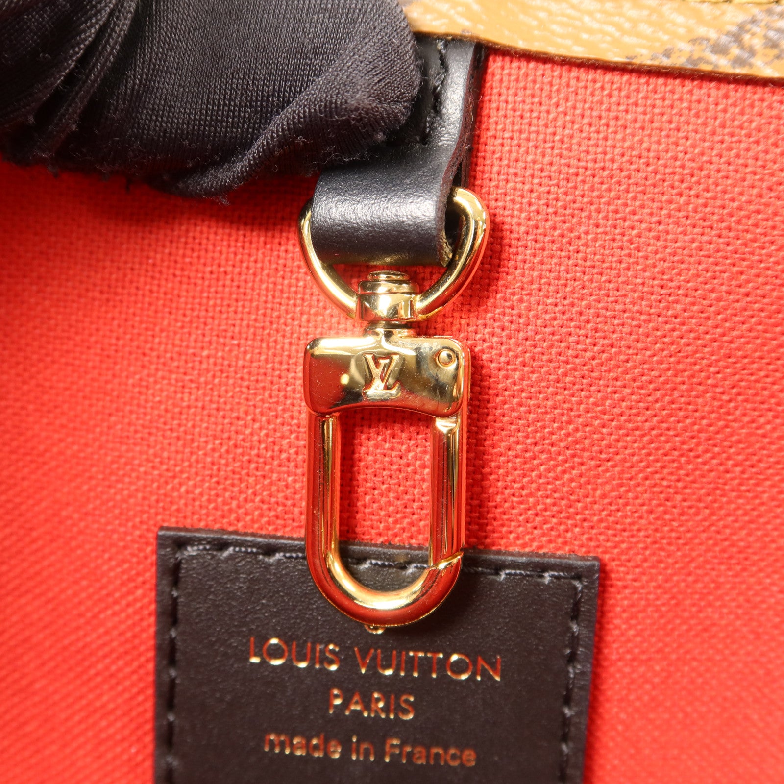 LOUIS VUITTON Monogram Giant On The Go MM金扣手挽肩背兩用袋