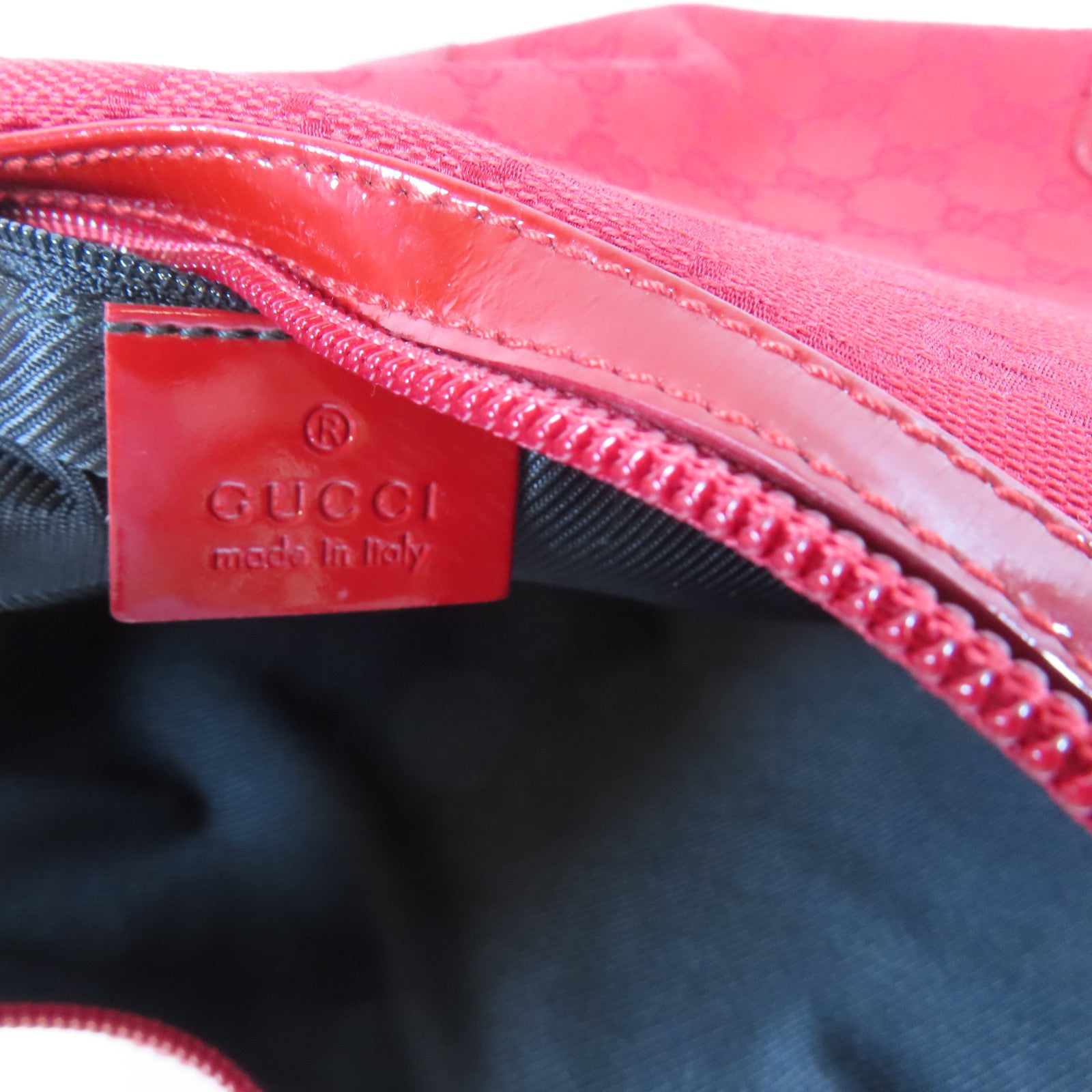 GUCCI 帆布Shoulder Bag金扣肩背袋紅色