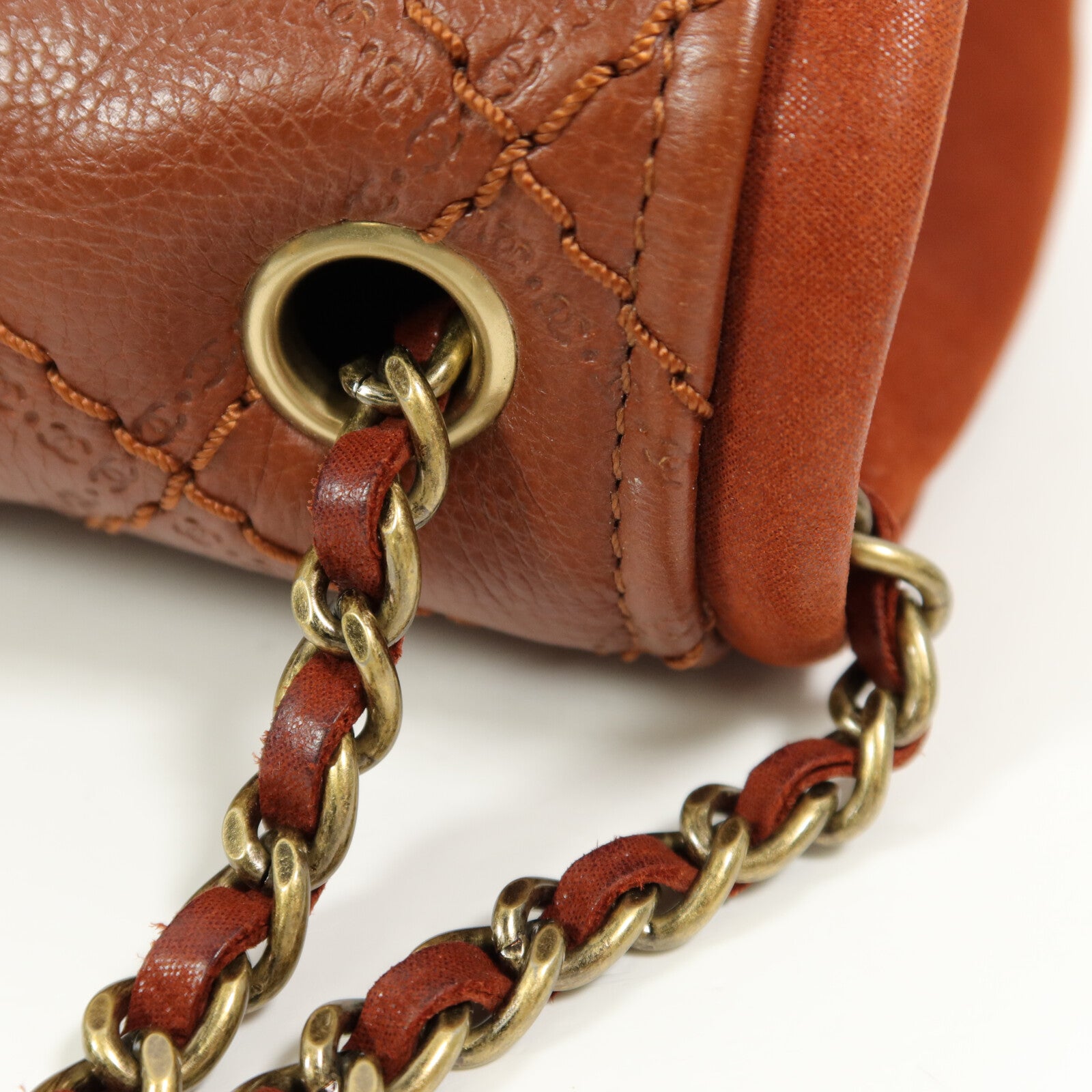 CHANEL 牛皮皮革Clutch With Chain鏈帶肩背袋