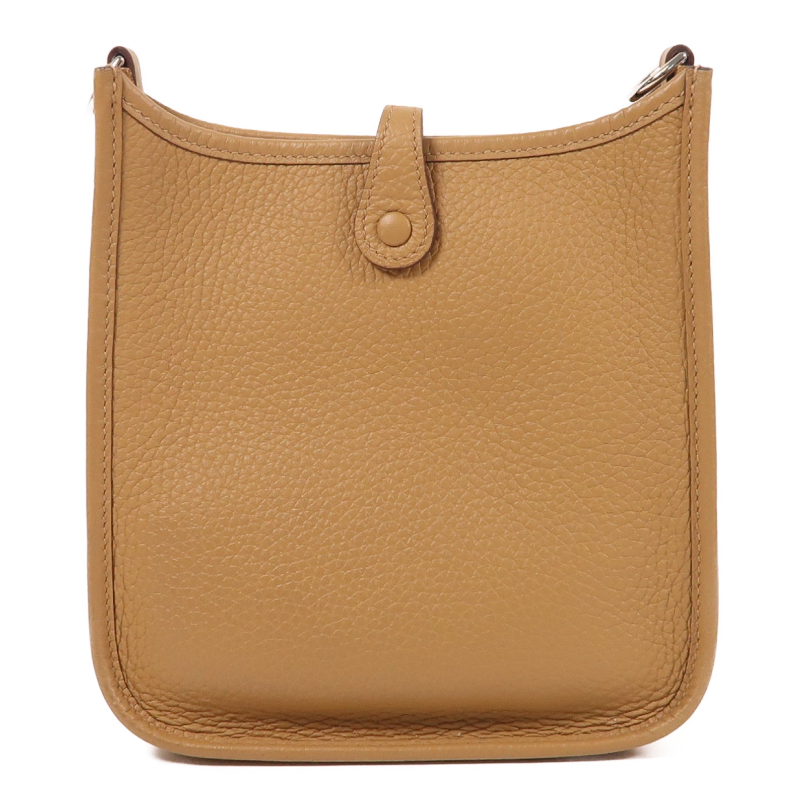 HERMES Clemence皮革Evelyne TPM銀扣肩背袋啡色