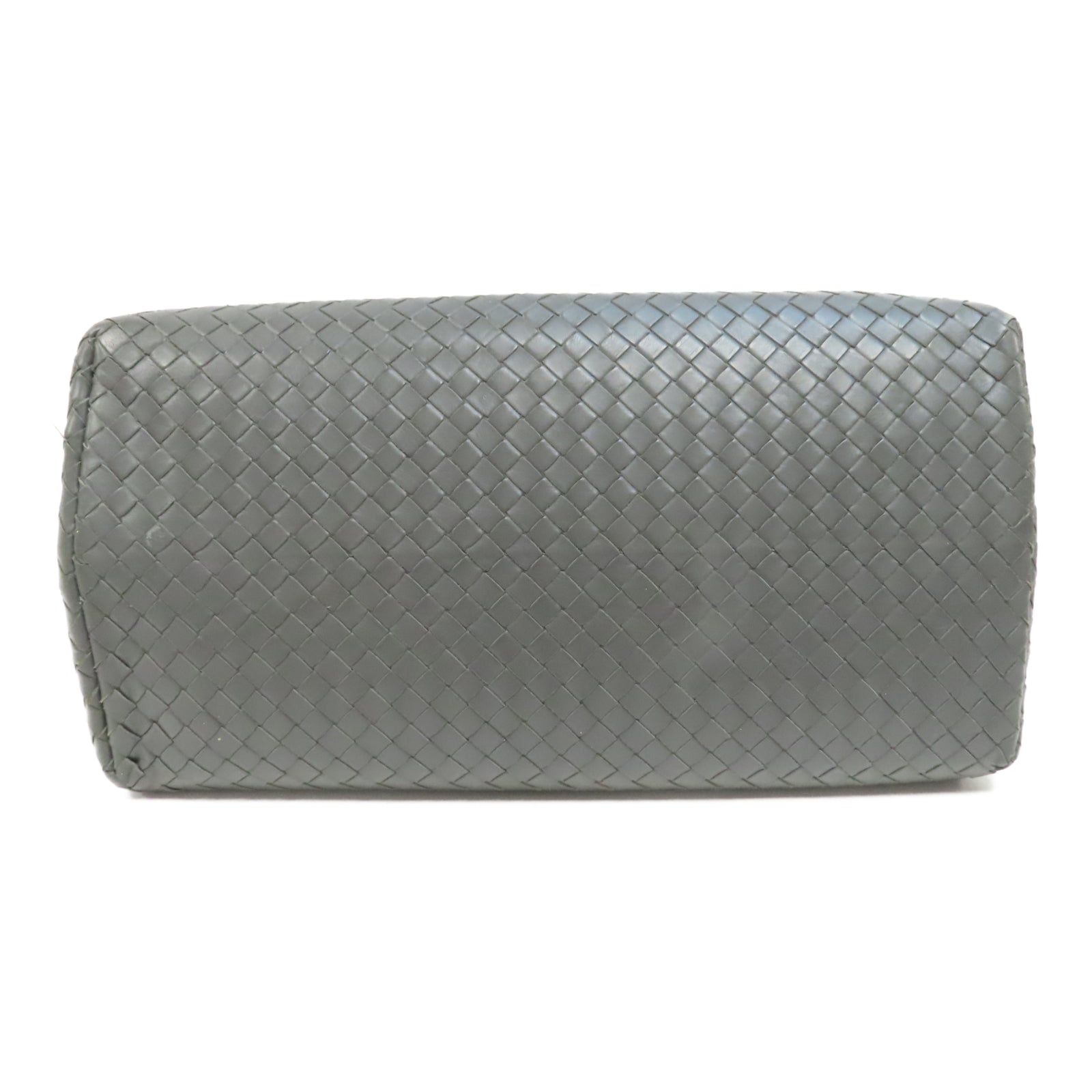 BOTTEGA VENETA 牛皮皮革Hand Bag銀扣手挽袋灰色