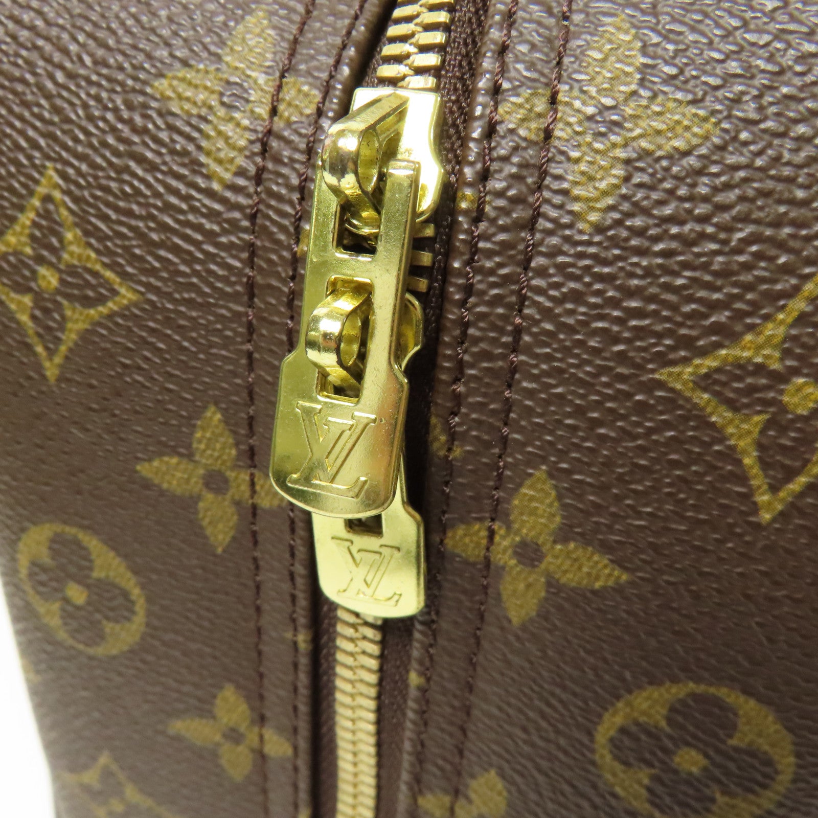 LOUIS VUITTON LV GHW Deauville Handbag M47270 Monogram Brown