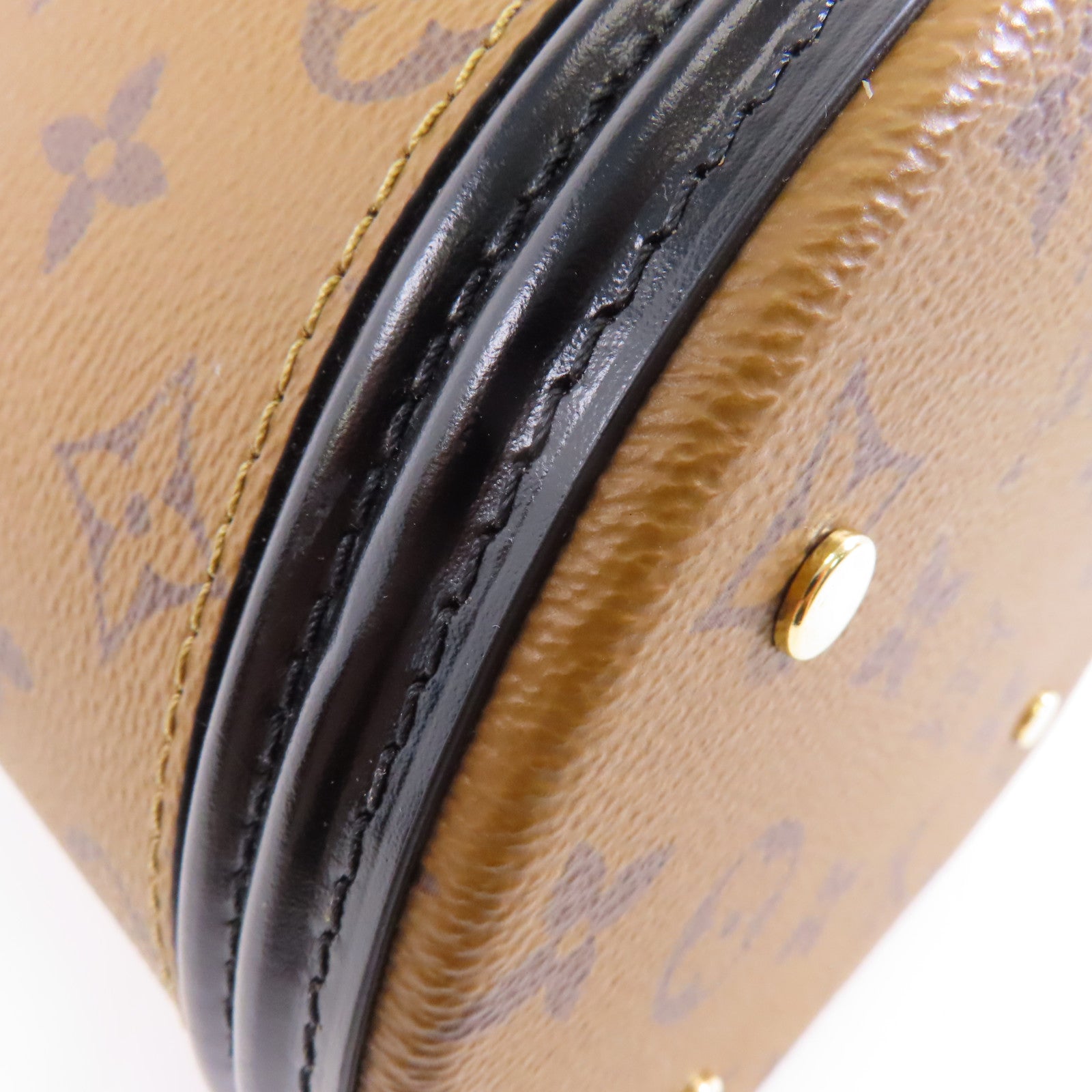 LOUIS VUITTON 【激減優惠】Monogram Reverse Cannes金扣手挽肩背兩用袋棕色