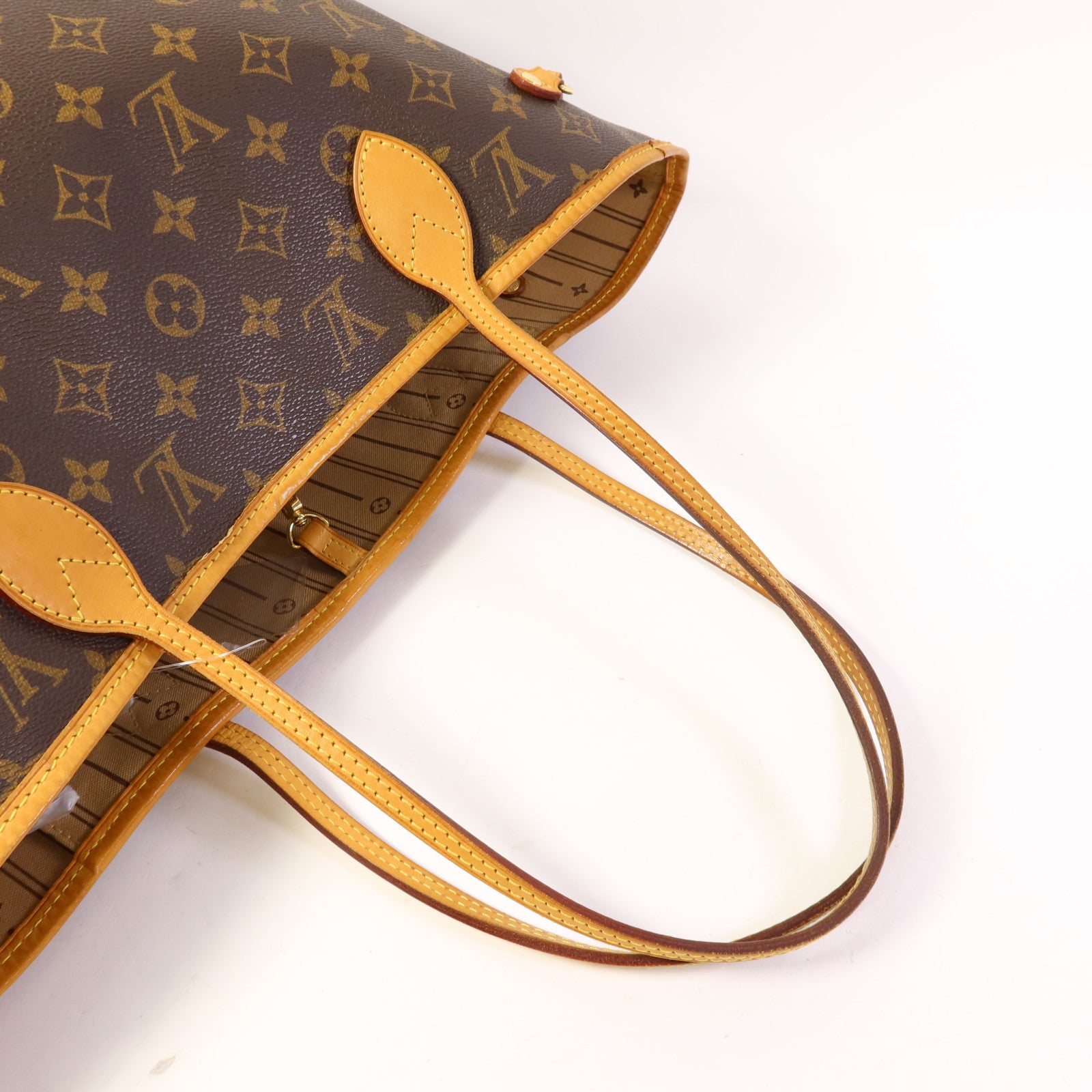 LOUIS VUITTON Monogram Neverfull MM金扣手挽袋