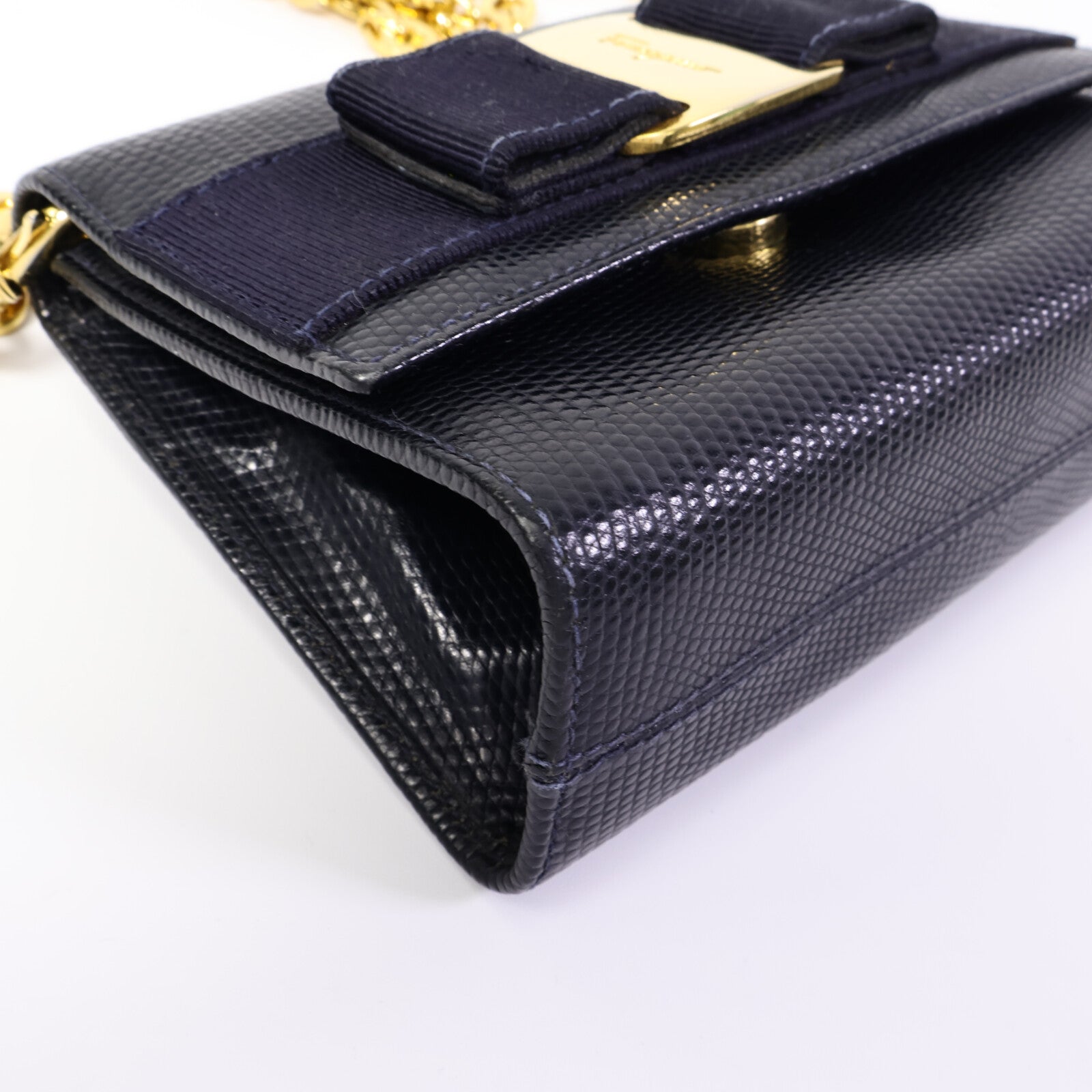 Salvatore Ferragamo 牛皮皮革Chain Shoulder Bag肩背袋