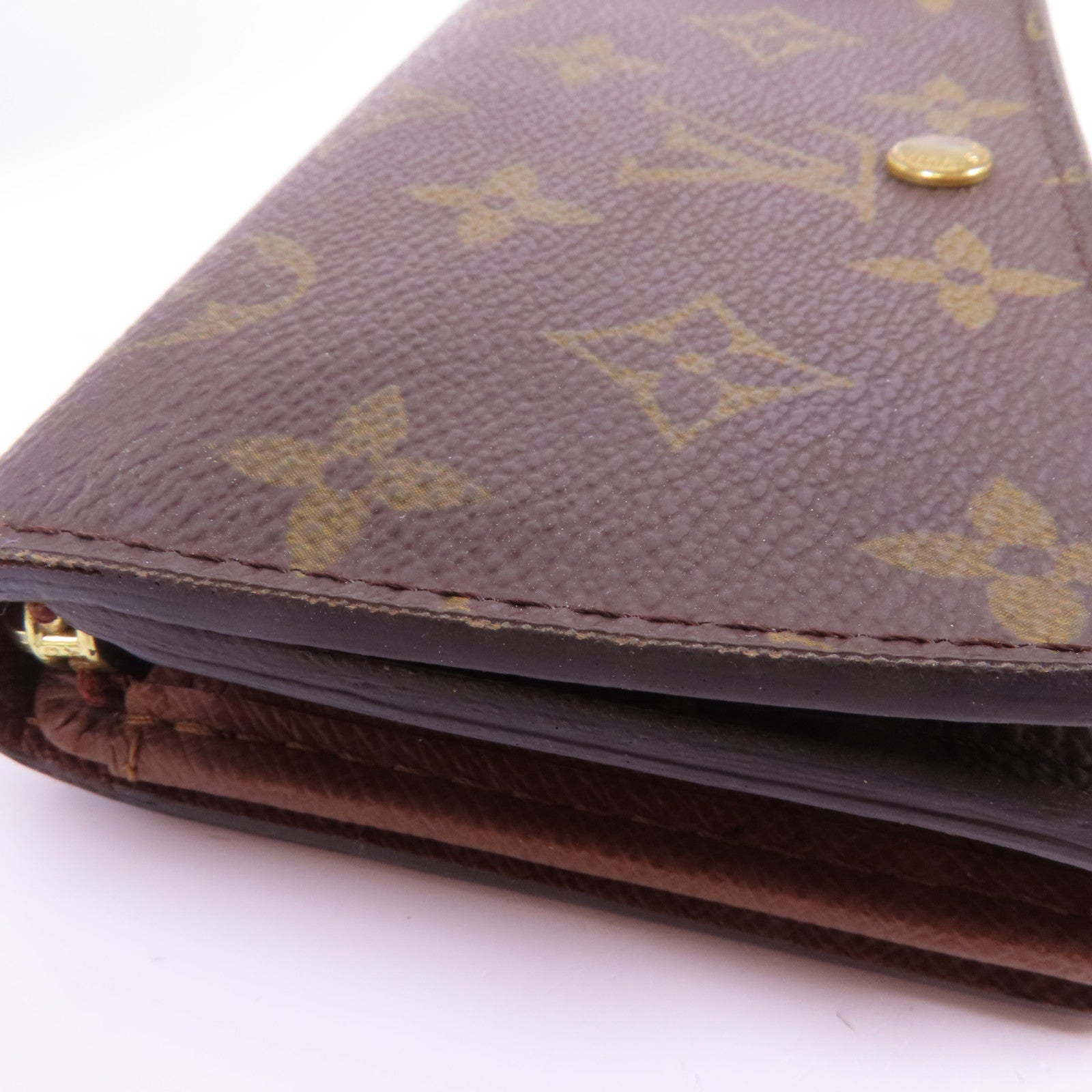 LOUIS VUITTON Monogram Porte Monnaie 金扣錢包
