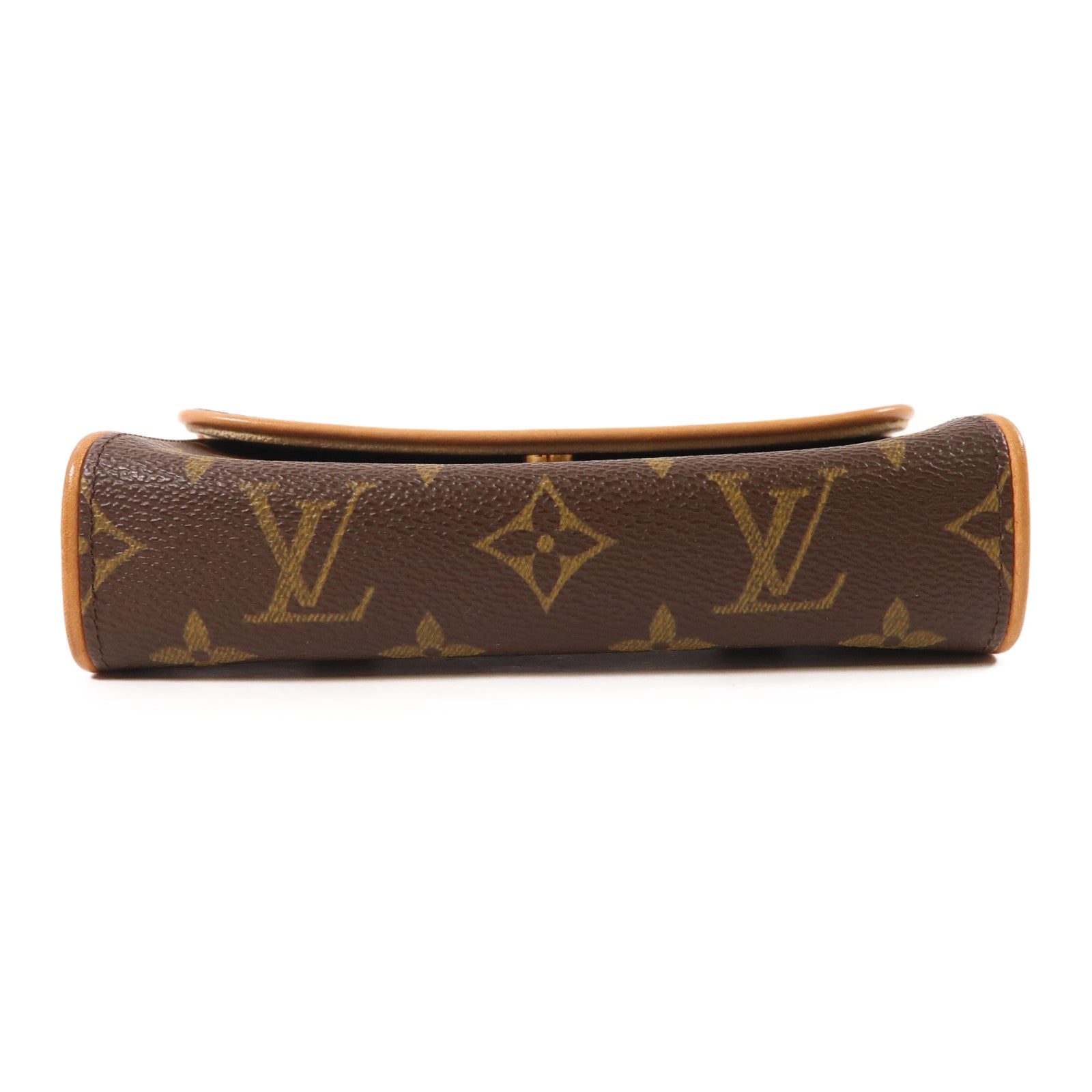 LOUIS VUITTON 【激減優惠】Monogram Pochette Florentine金扣腰包棕色