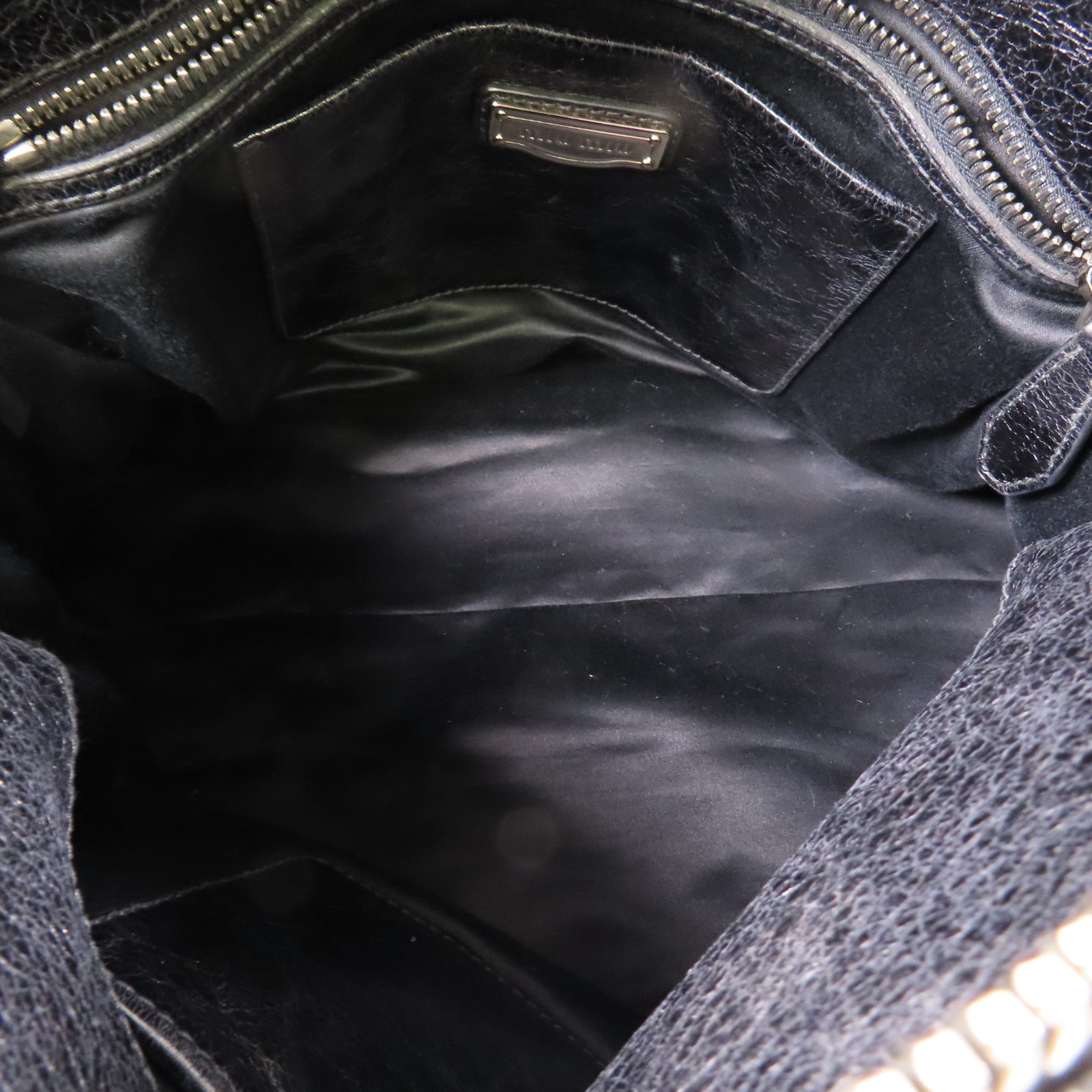 Miu Miu 牛皮皮革Shoulder Bag銀扣手挽肩背兩用袋