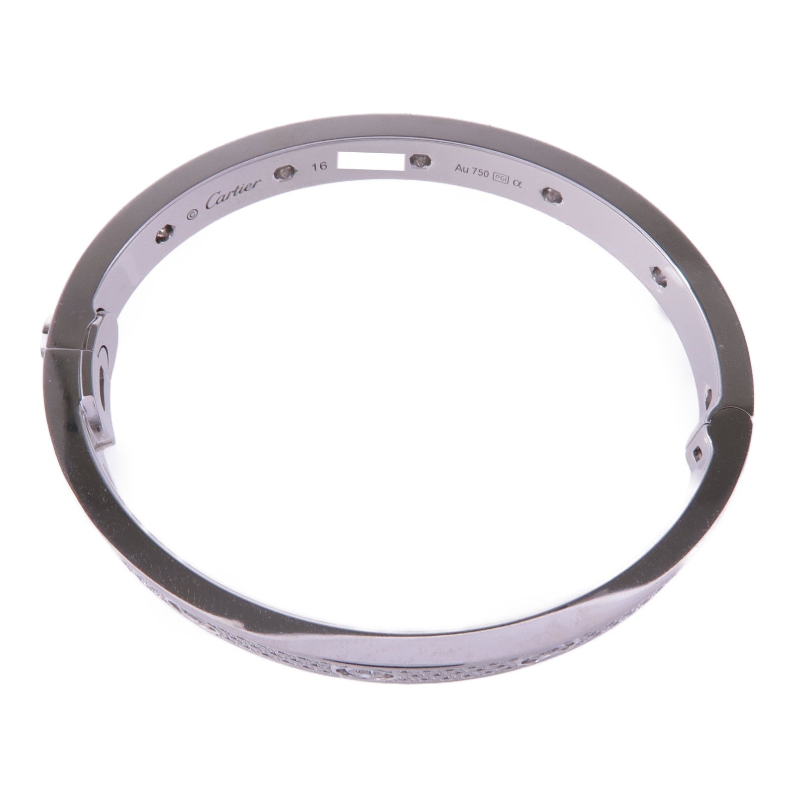 CARTIER 18K白金Diamond Love Bracelet鑽石手鏈Cartier#16