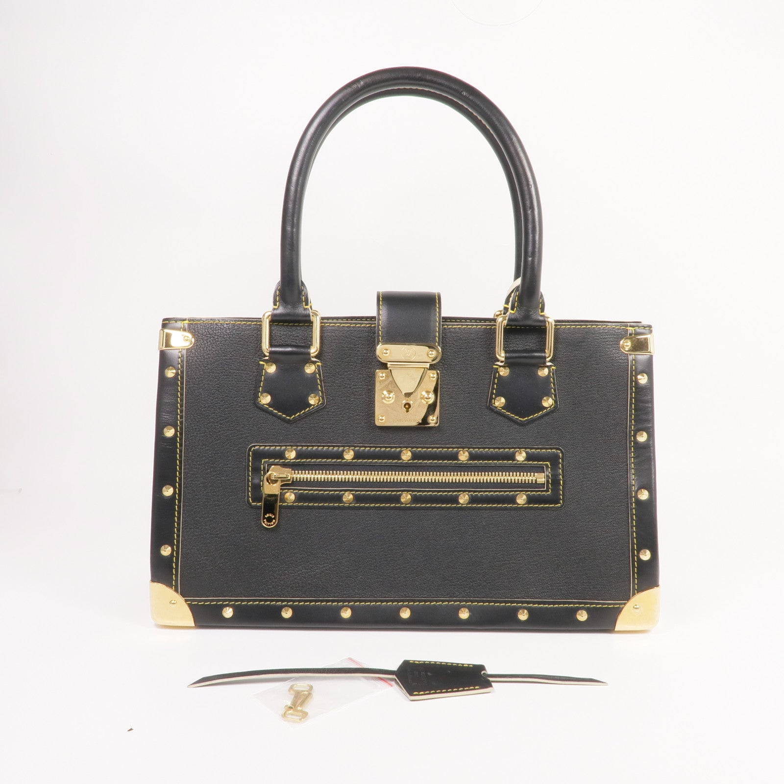 LOUIS VUITTON Suhali皮革Fabuleux金扣手挽袋