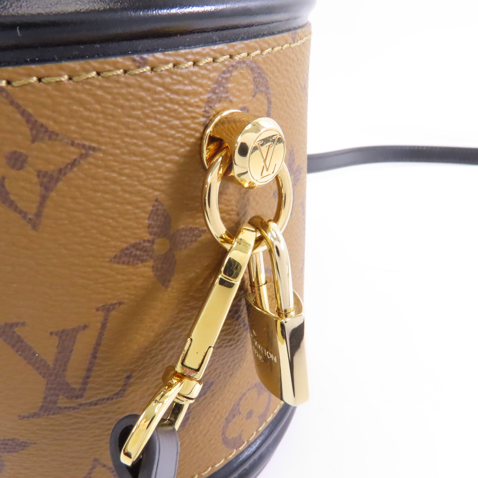 LOUIS VUITTON 【激減優惠】Monogram Reverse Cannes金扣手挽肩背兩用袋棕色