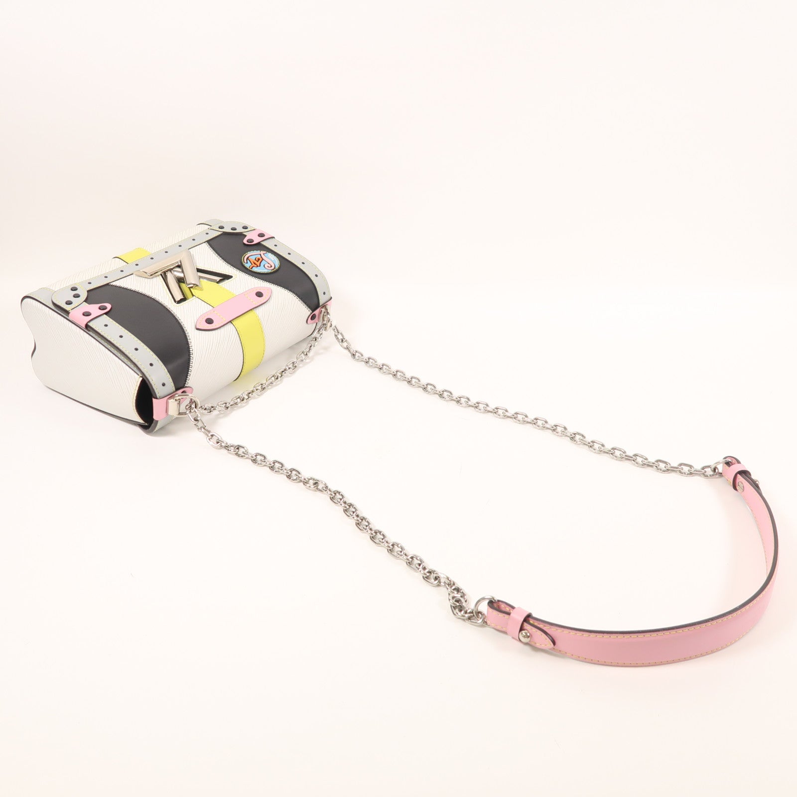 LOUIS VUITTON Epi Twist MM銀扣鏈帶肩背袋