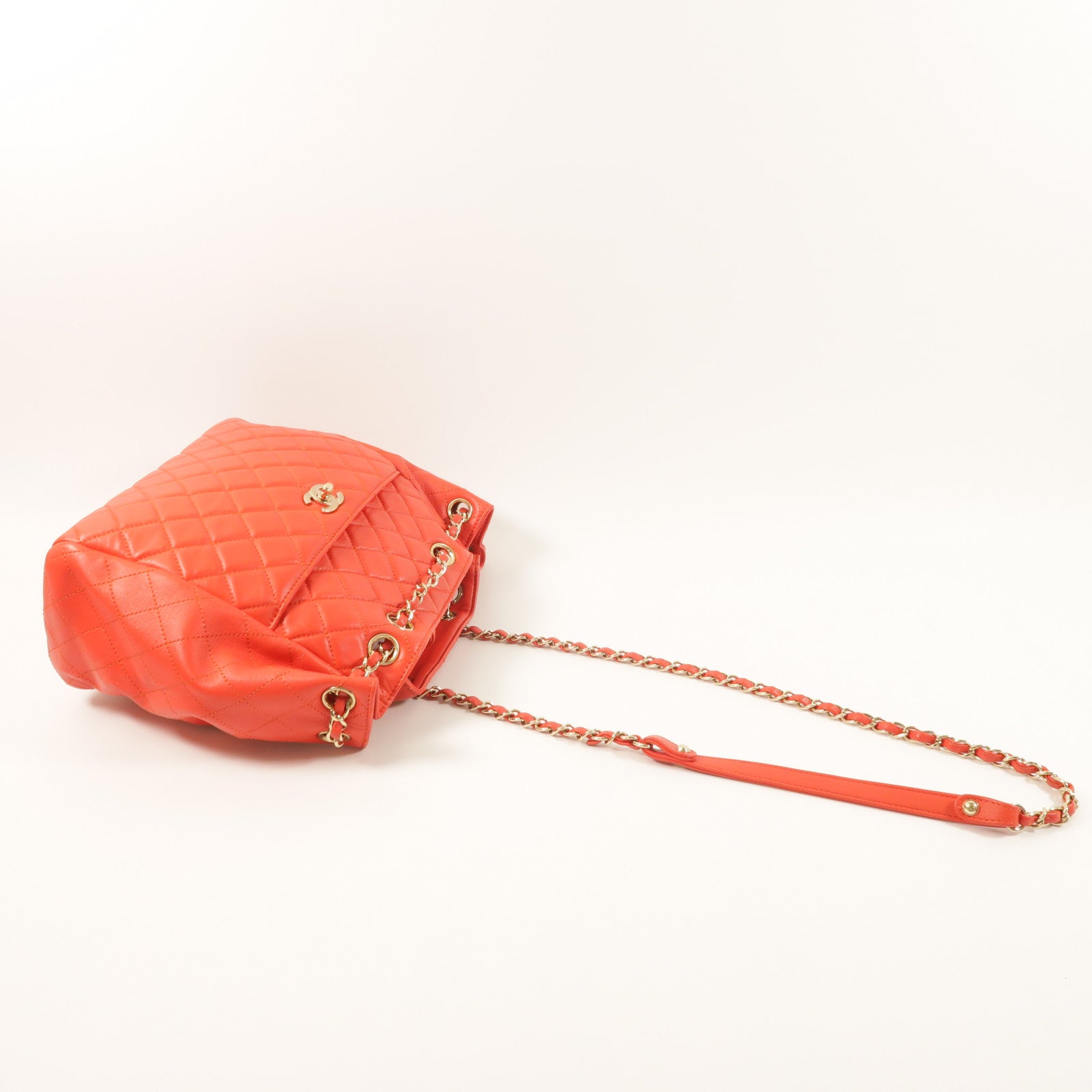 CHANEL 羊皮皮革Chain Shoulder金扣肩背袋