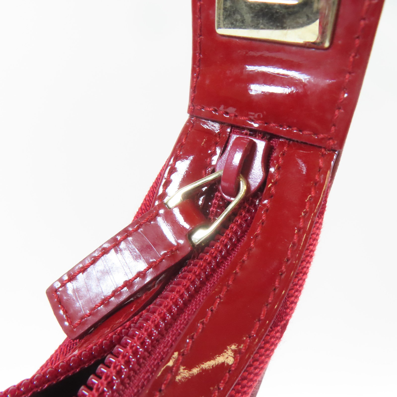 GUCCI 帆布Shoulder Bag金扣肩背袋紅色