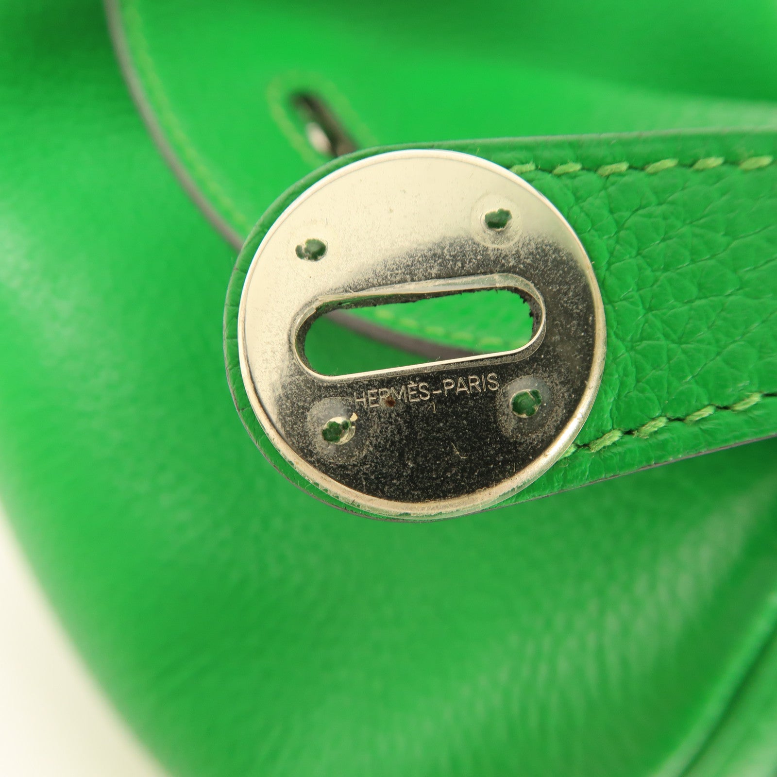 HERMES Clemence皮革Lindy 26手挽肩背兩用袋Green