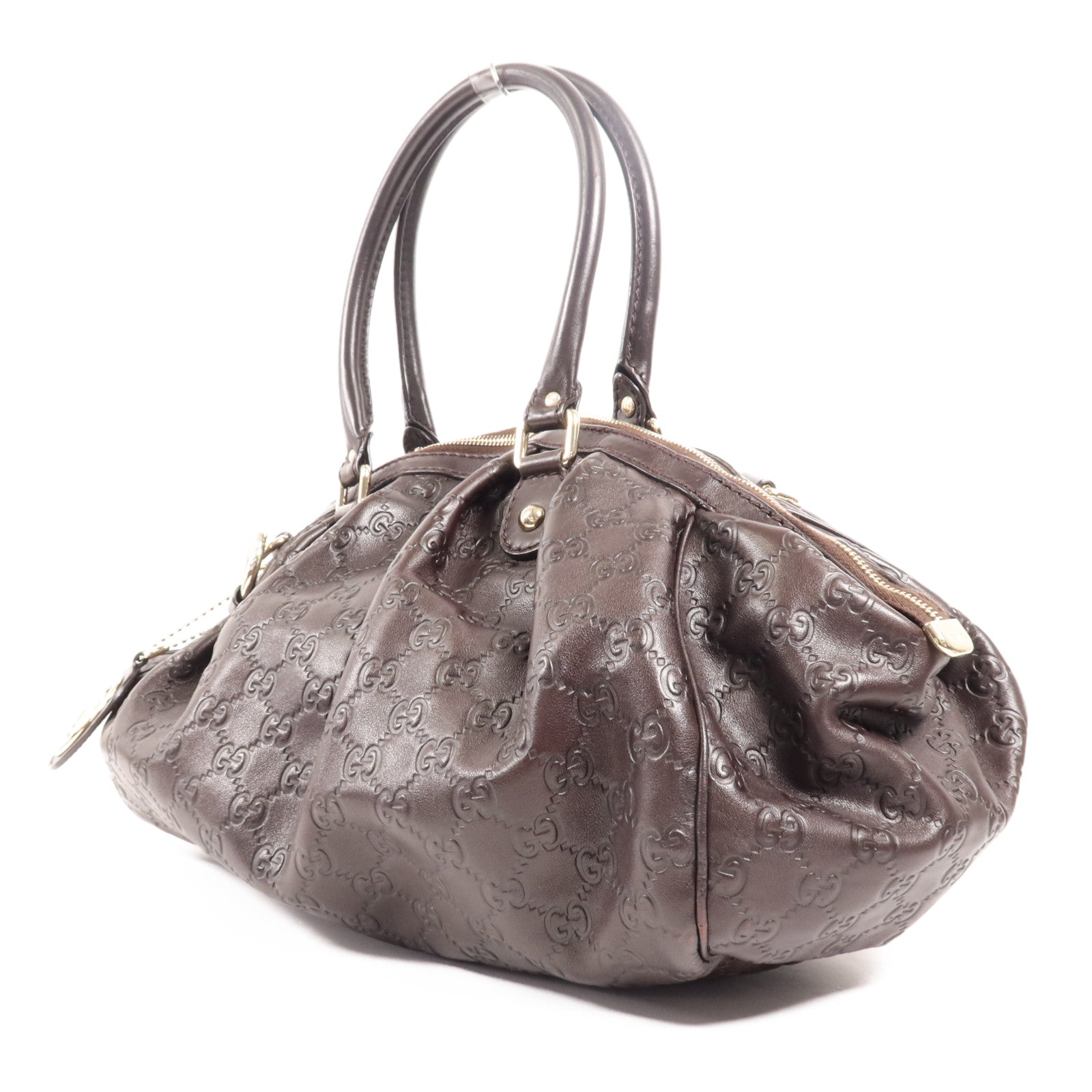 GUCCI 牛皮皮革2 Way Shoulder Bag金扣手挽肩背兩用袋