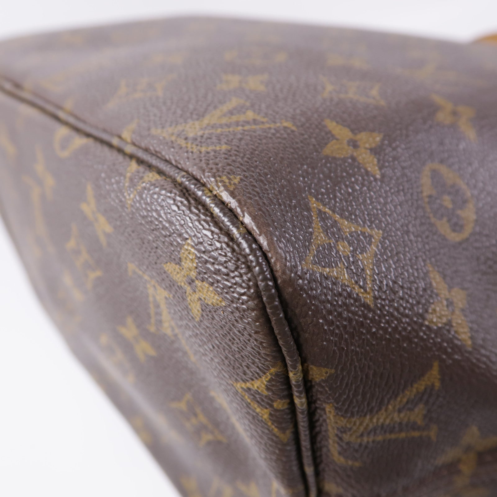 LOUIS VUITTON Monogram Neverfull MM金扣手挽袋