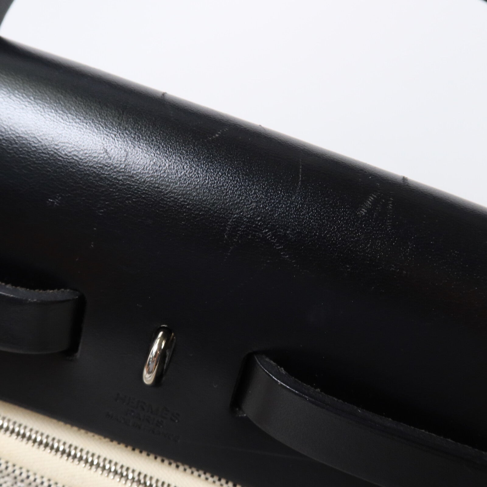 HERMES 帆布Herbag Zip Pegasus Pop PM手挽肩背兩用袋Ecru/Beige