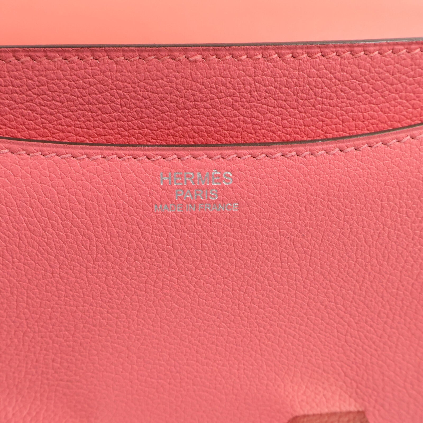 HERMES Evercolor皮革Constance 24肩背袋Rose Azalee