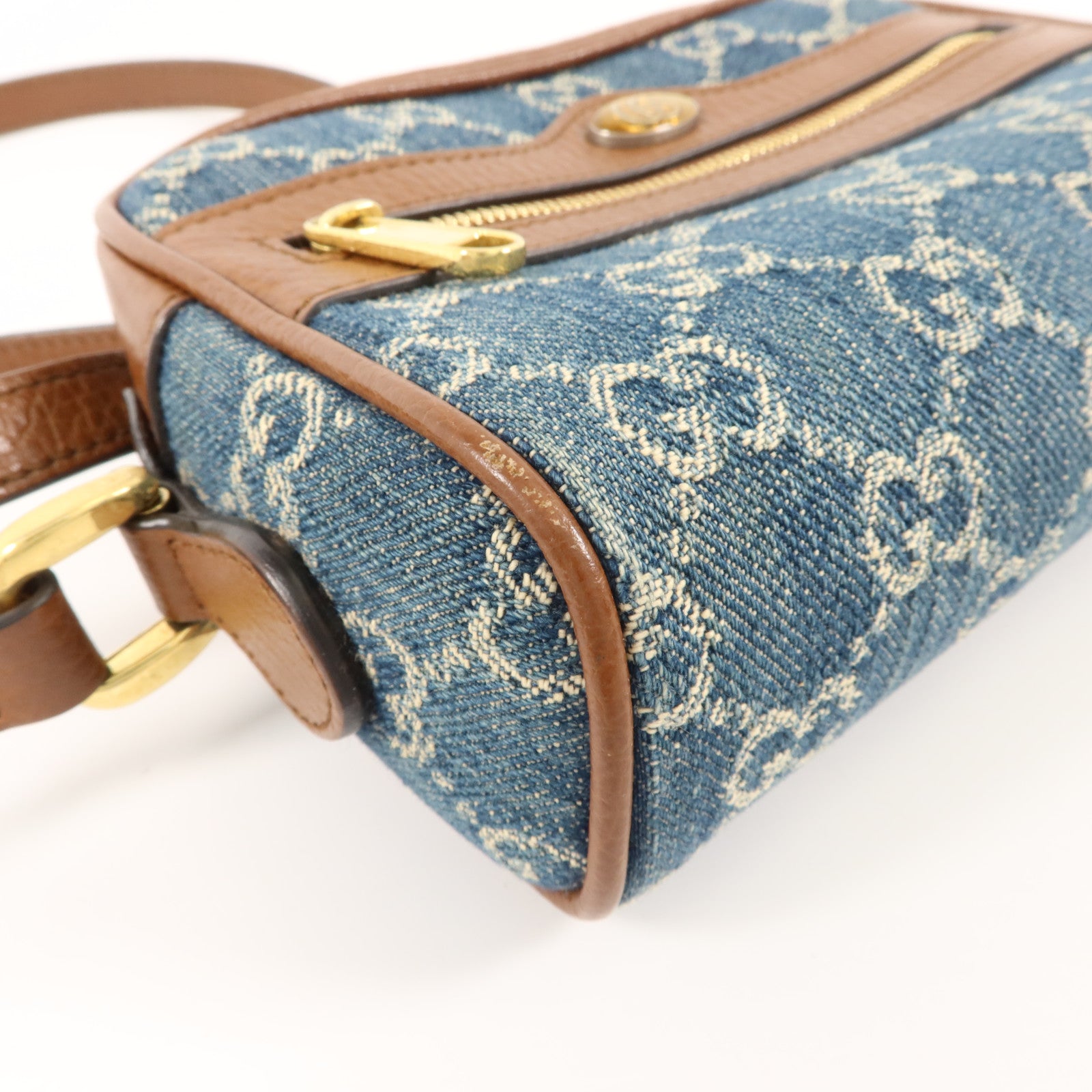 GUCCI GG Jacquard Denim Ophidia GG Mini Bag肩背袋