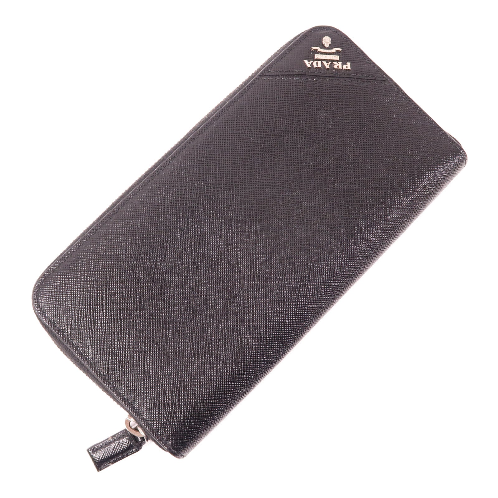 PRADA 牛皮皮革Long Wallet銀扣長錢包