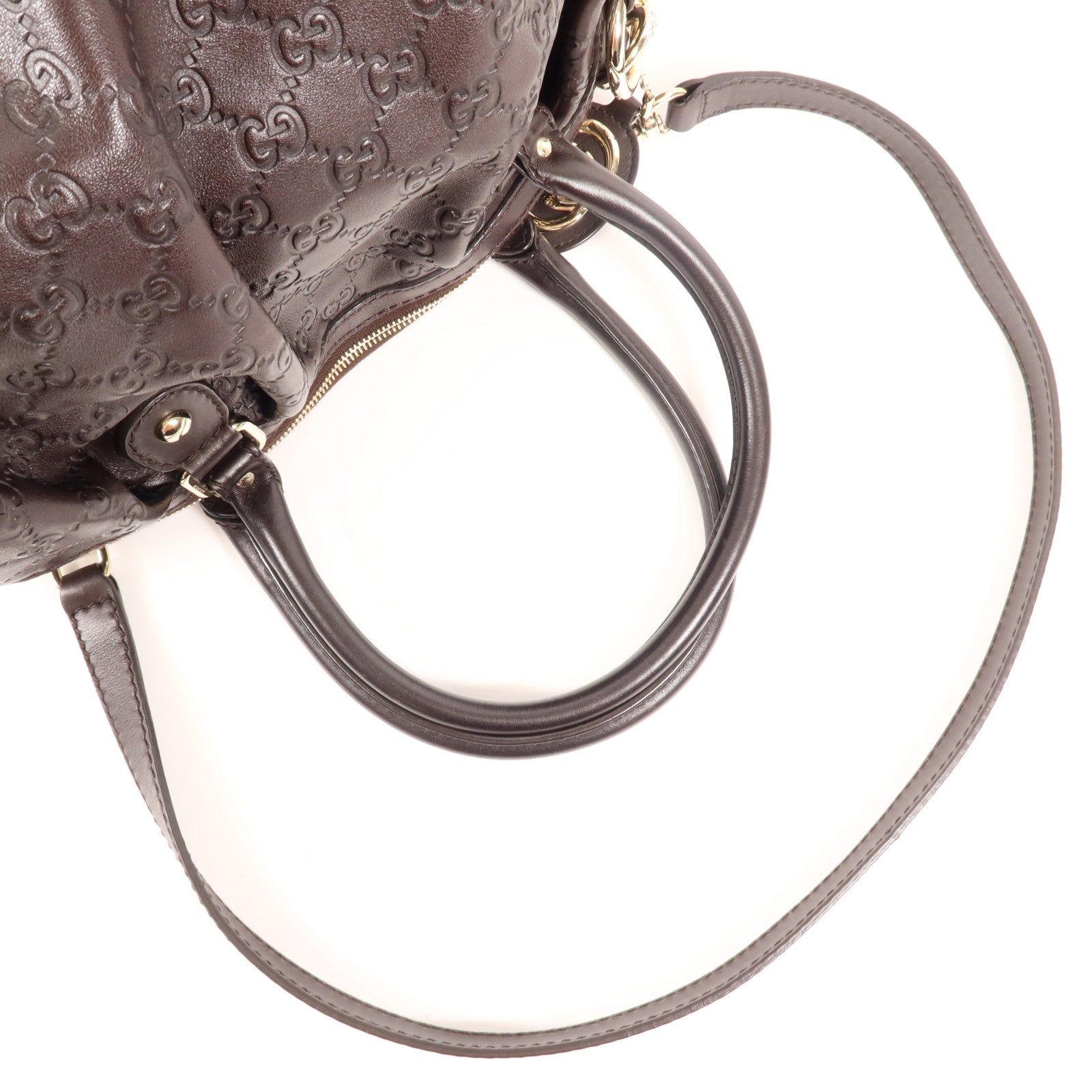 GUCCI 牛皮皮革2 Way Shoulder Bag金扣手挽肩背兩用袋