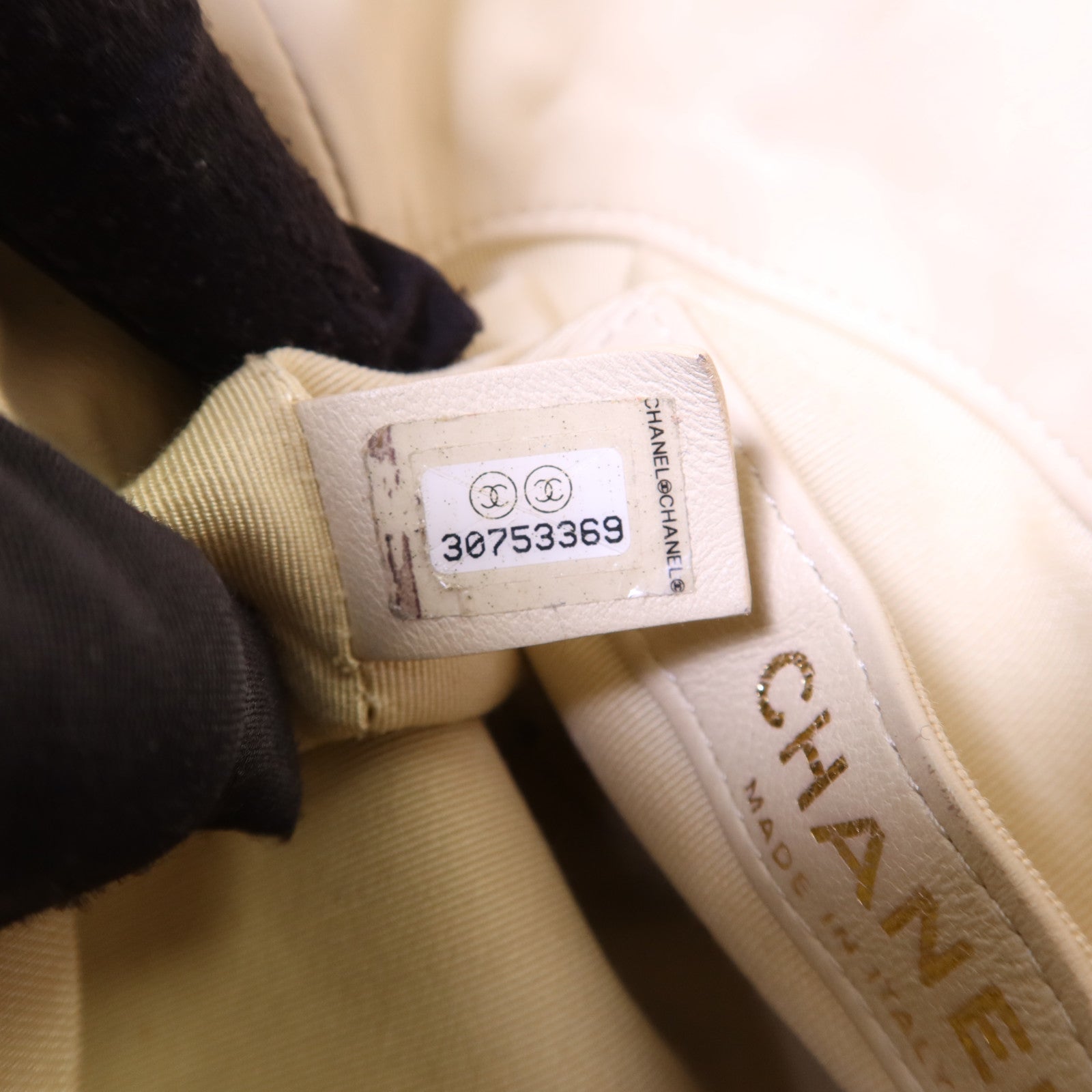CHANEL 羊皮皮革Drawstring Bag金扣鏈帶肩背袋
