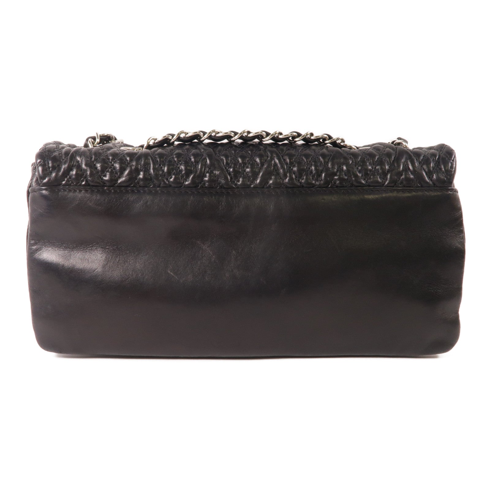 CHANEL 牛皮皮革Shoulder Bag銀扣鏈帶肩背袋