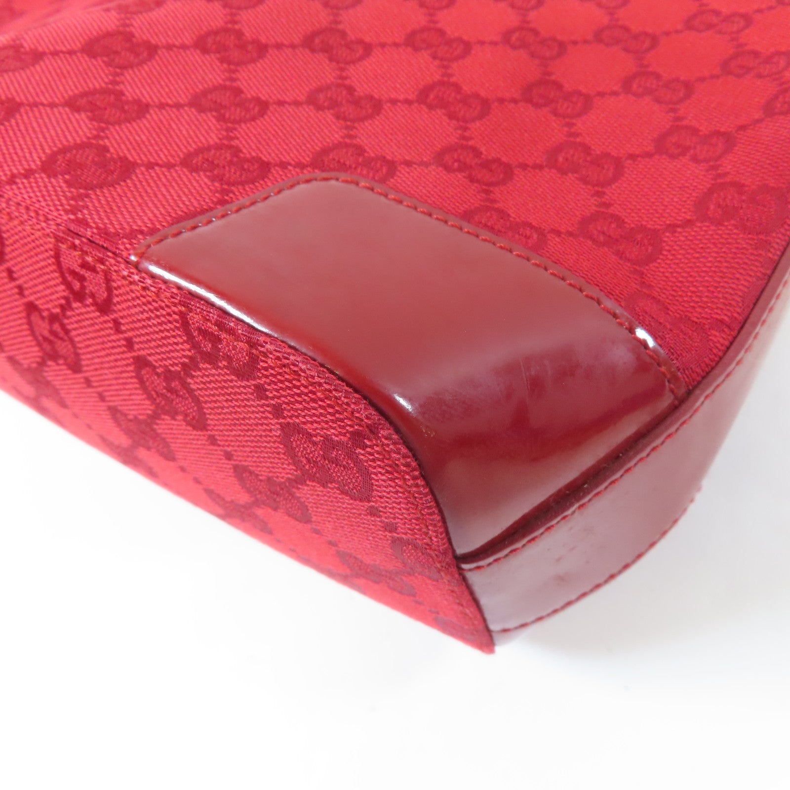 GUCCI 帆布Shoulder Bag金扣肩背袋紅色