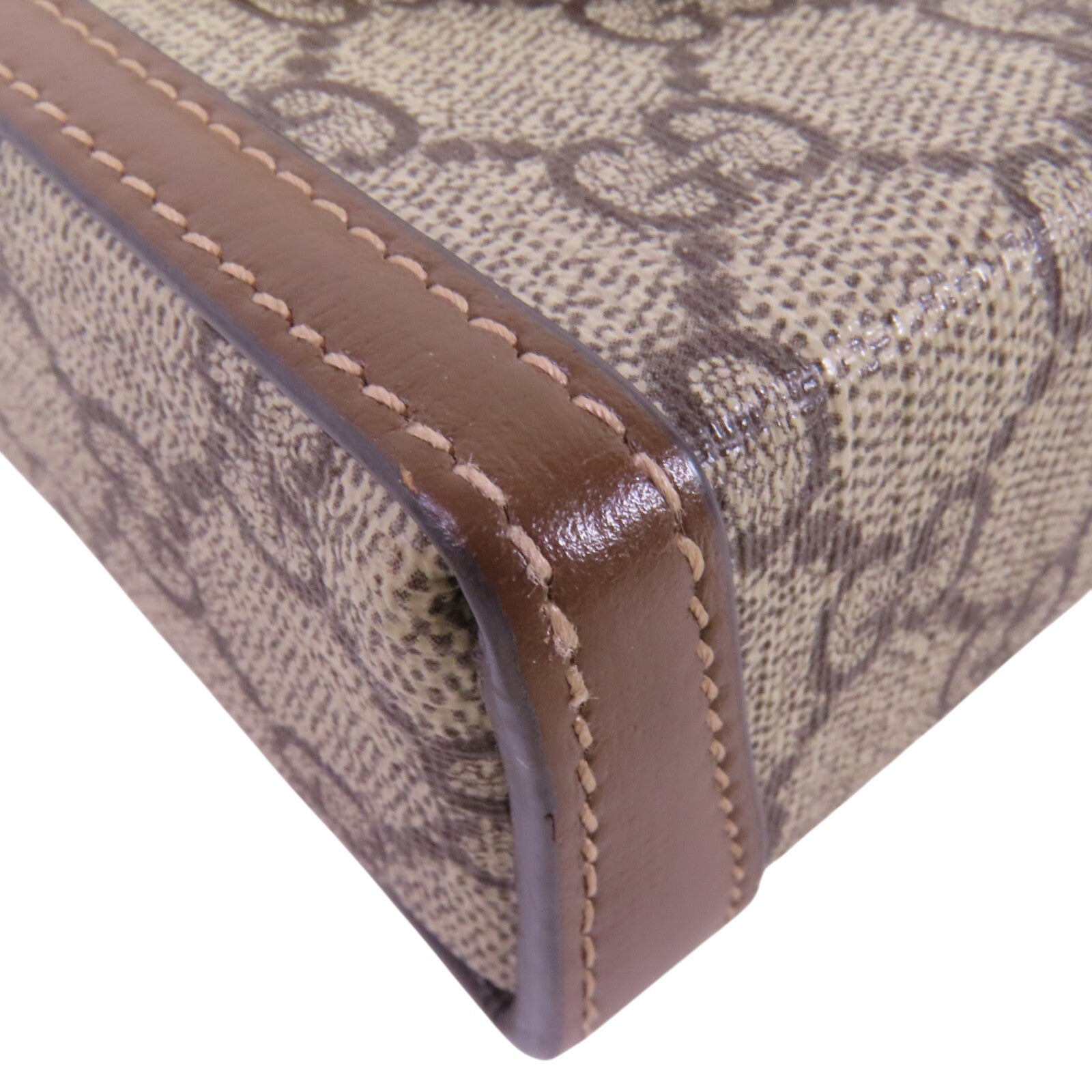 GUCCI 塗層帆布Horsebit 1955 Mini金扣肩背袋