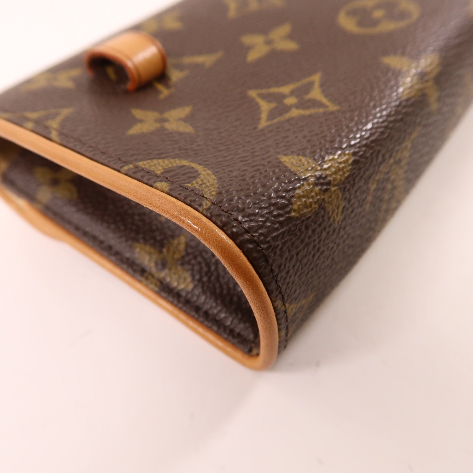 LOUIS VUITTON 【激減優惠】Monogram Pochette Florentine金扣腰包棕色