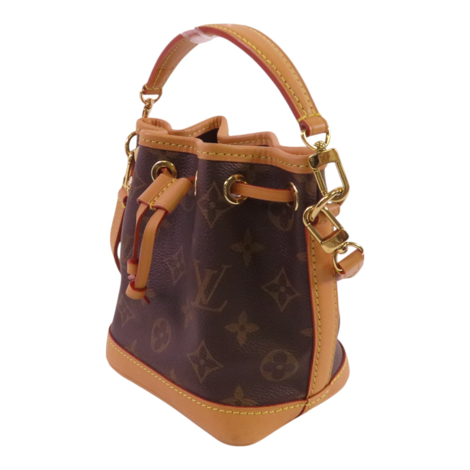 LOUIS VUITTON Monogram Nano Noe金扣手挽肩背兩用袋