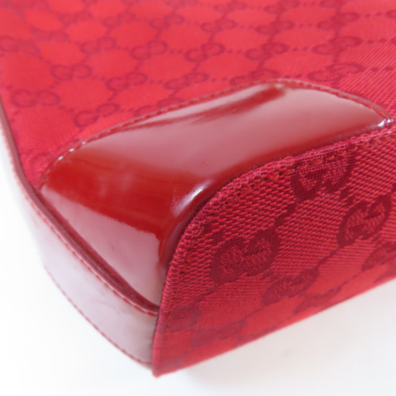 GUCCI 帆布Shoulder Bag金扣肩背袋紅色
