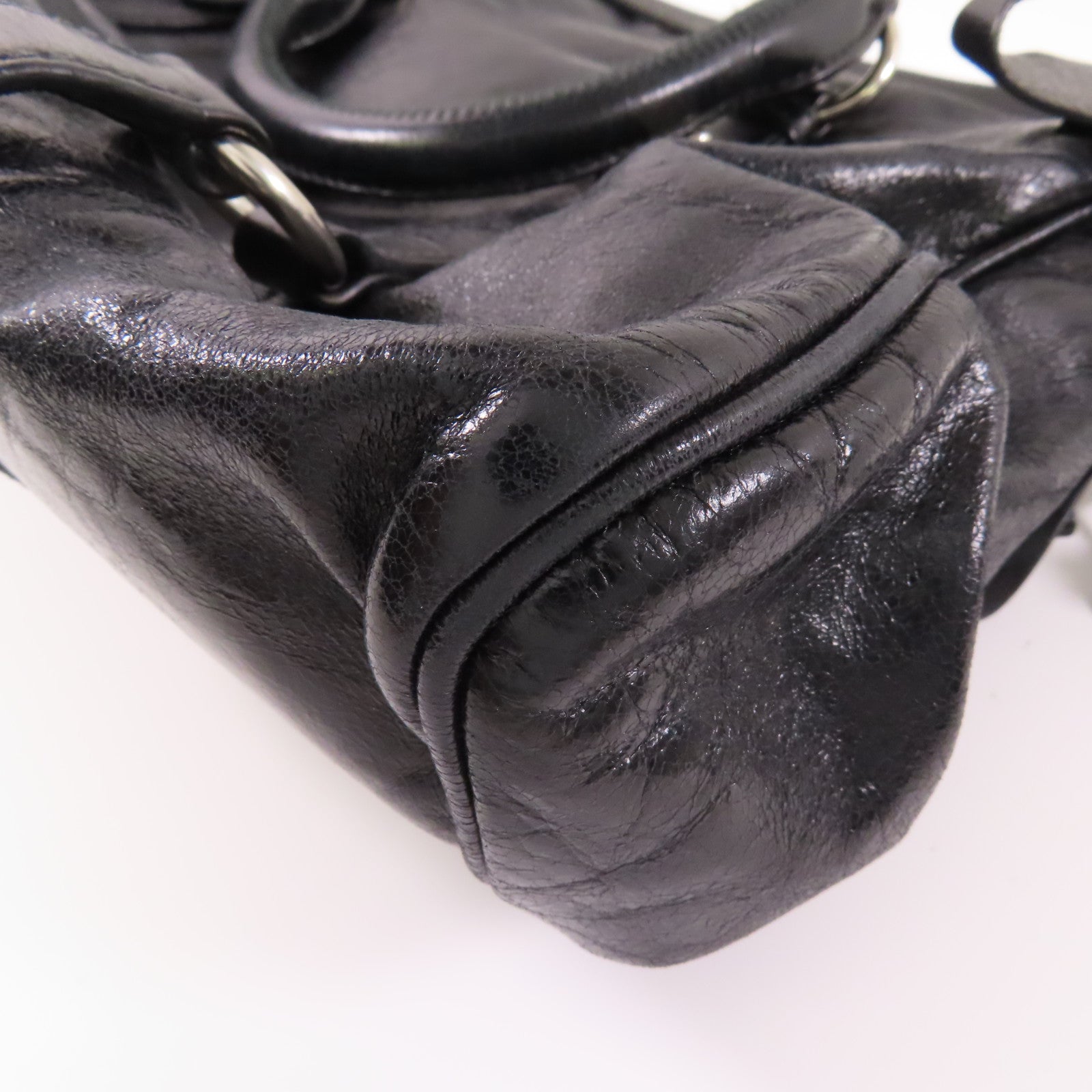 Miu Miu 牛皮皮革Shoulder Bag銀扣手挽肩背兩用袋