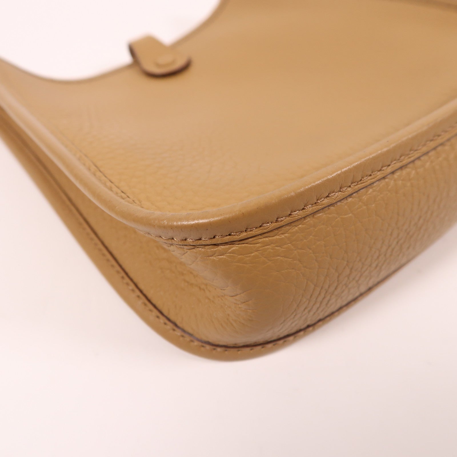 HERMES Clemence皮革Evelyne TPM銀扣肩背袋啡色
