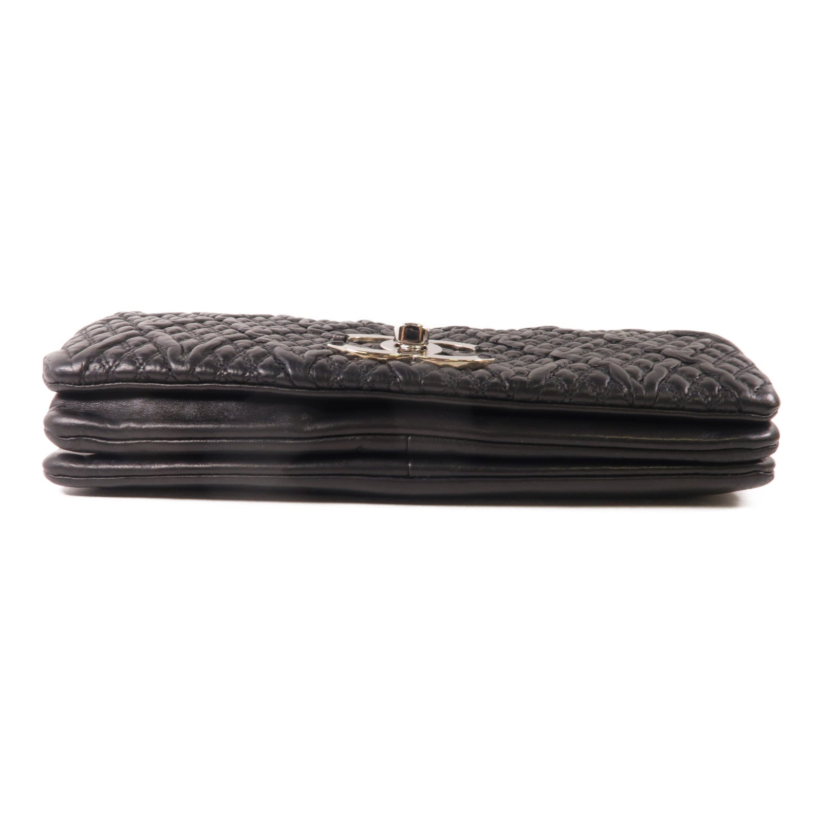 CHANEL 牛皮皮革Shoulder Bag銀扣鏈帶肩背袋
